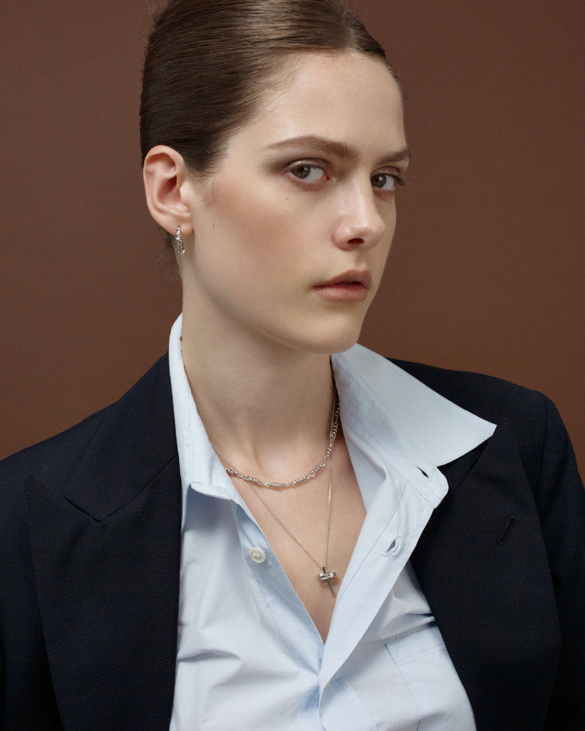 Numbering - Coiled Cross Pendant Necklace #4807 product image 2 | TRAB K-Fashion Australia
