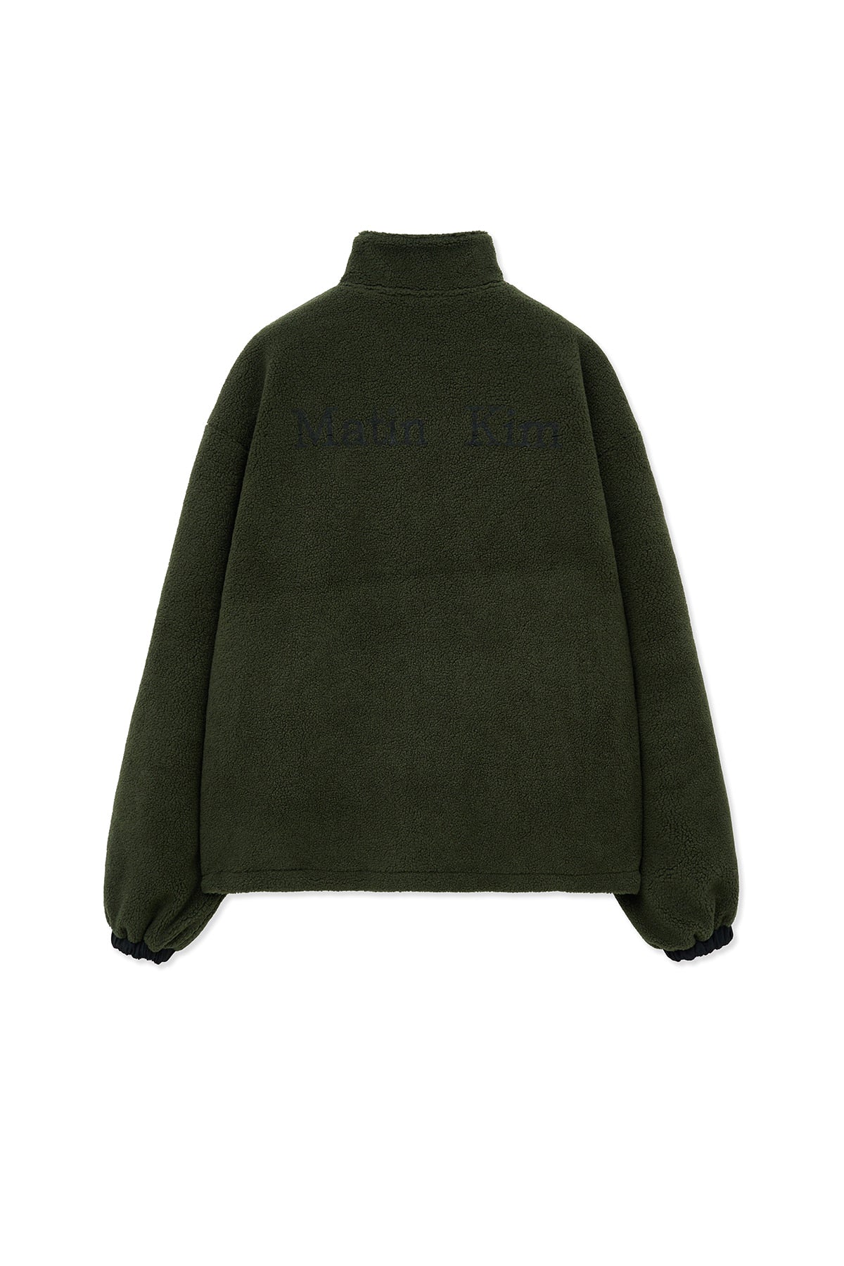 Matin Kim - Reversible Sherpa Zip Up (Khaki) product image 3 | TRAB K-Fashion Australia