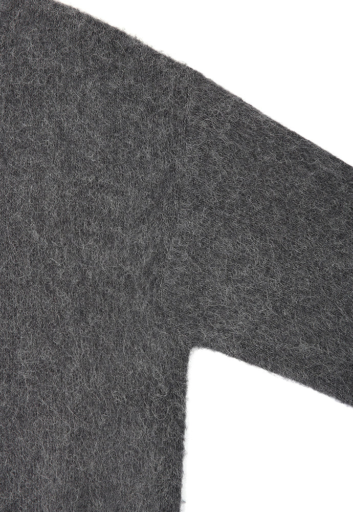 Art if acts - Alpaca Round Neck Cardigan (Charcoal) product image 9 | TRAB K-Fashion Australia