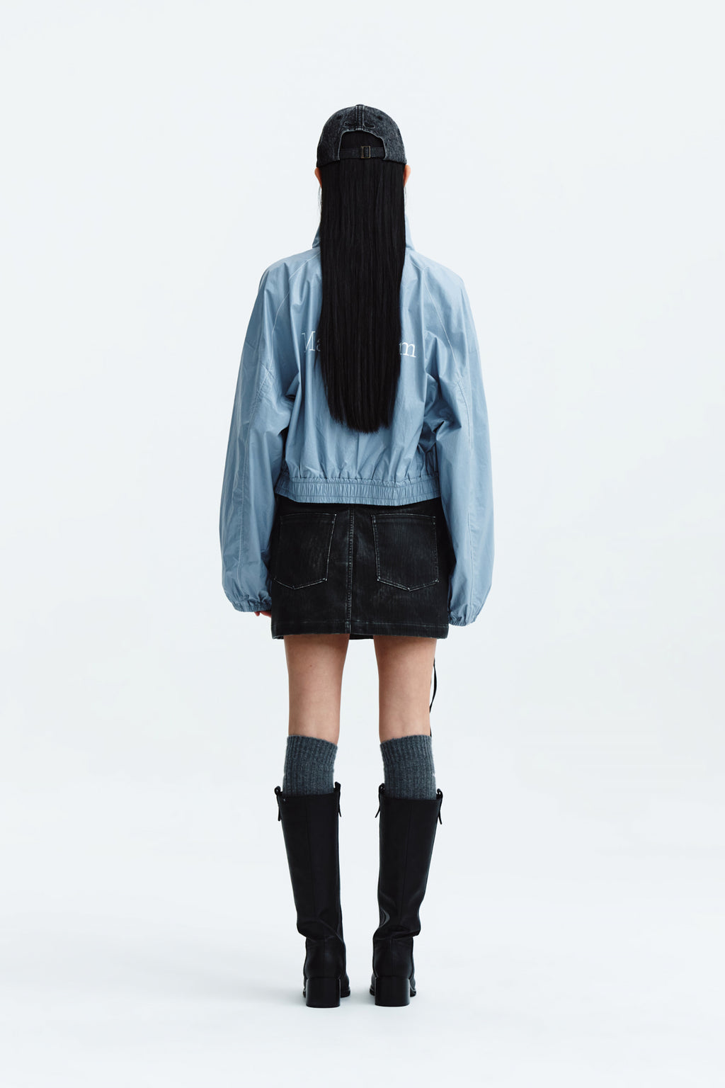 Matin Kim - Matin Coating Crop Blouson (Sky) product image 8 | TRAB K-Fashion Australia