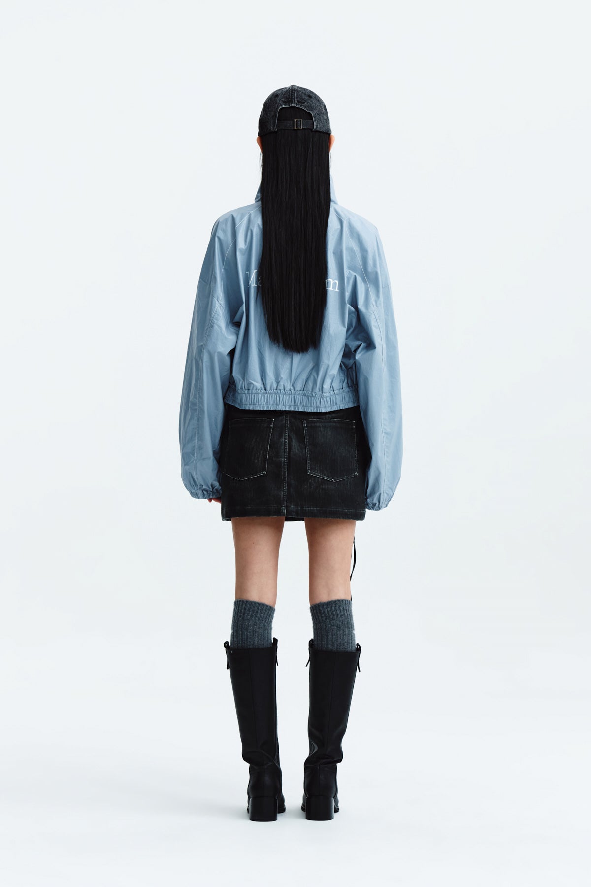 Matin Kim - Matin Coating Crop Blouson (Sky) product image 8 | TRAB K-Fashion Australia
