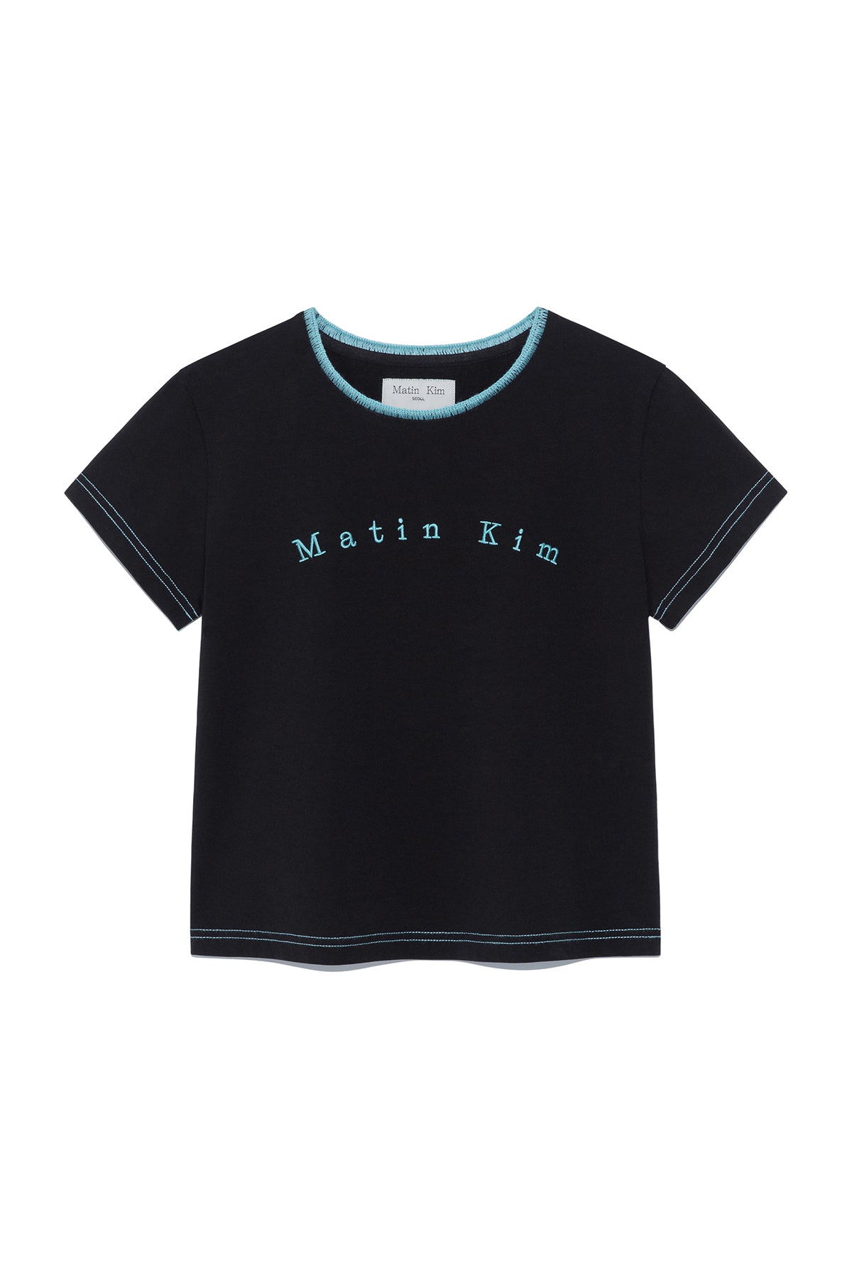 Matin Kim - Color Point Arch Logo Top (Black) product image 1 | TRAB K-Fashion Australia