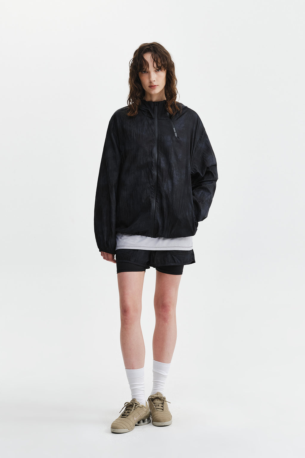 Matin Kim - Matin Pace Reflective Logo Windbreaker (Black) product image 11 | TRAB K-Fashion Australia
