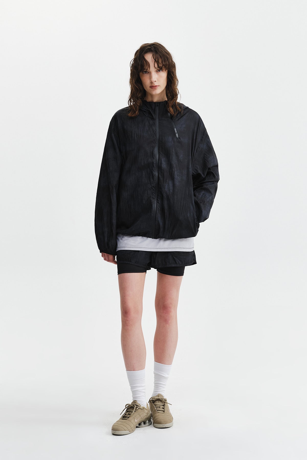 Matin Kim - Matin Pace Reflective Logo Windbreaker (Black) product image 11 | TRAB K-Fashion Australia