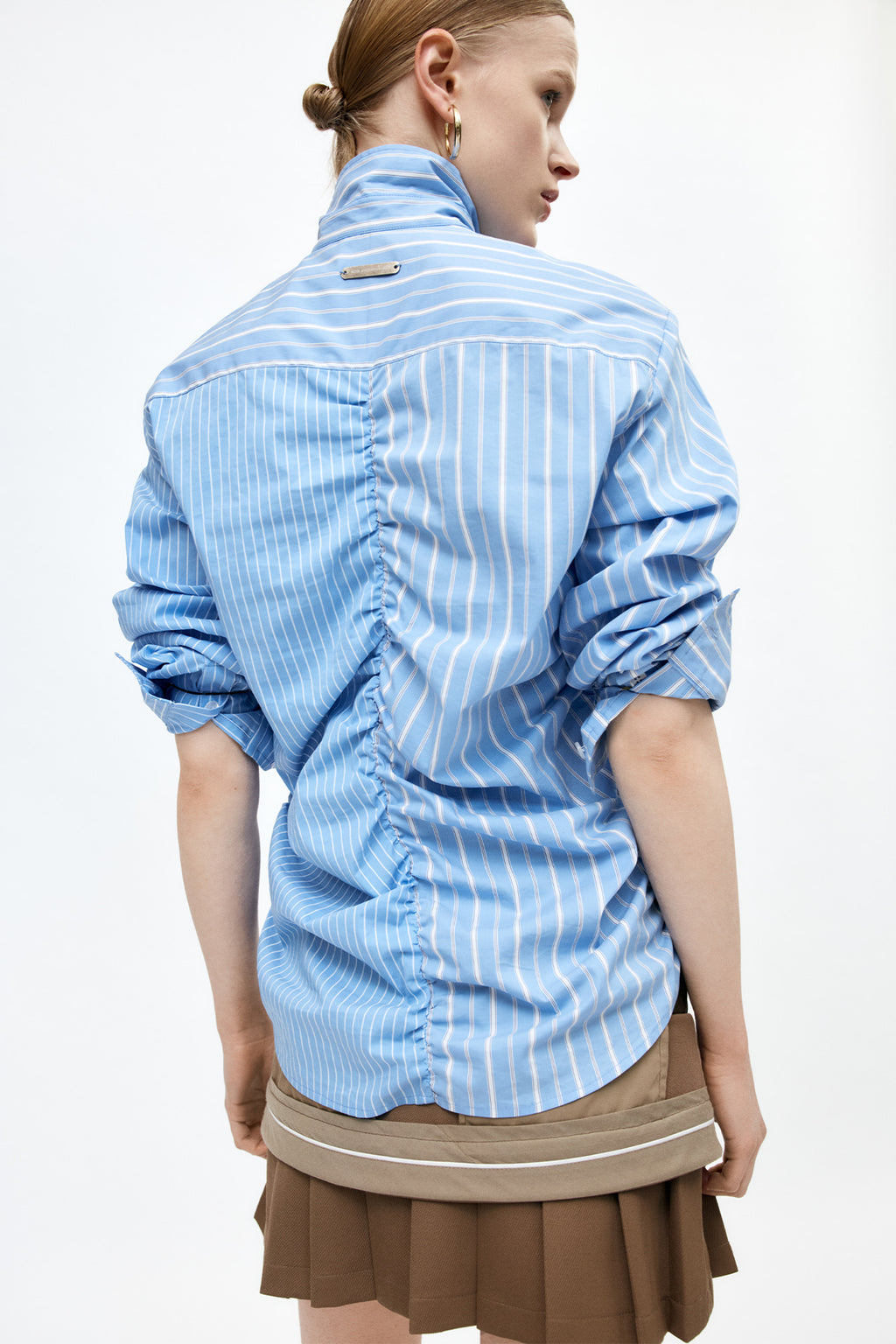 Andersson Bell - Stripe Shirring Shirt (Blue) product image 7 | TRAB K-Fashion Australia
