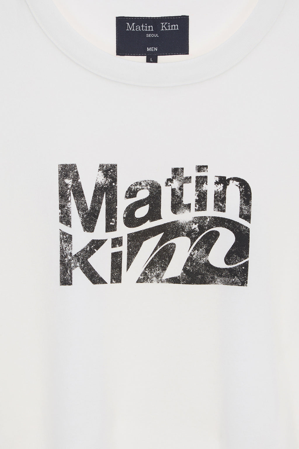 Matin Kim - Wavy Logo Graphic Top (White) product image 4 | TRAB K-Fashion Australia