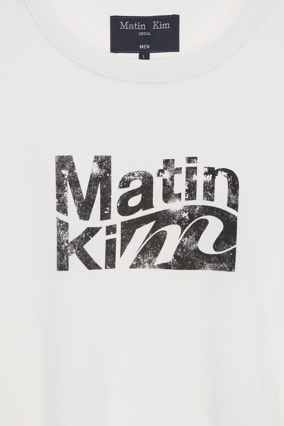 Matin Kim - Wavy Logo Graphic Top (White) product image 4 | TRAB K-Fashion Australia
