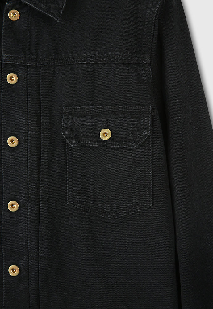 Tonywack - Type Ii Cropped Denim Jacket (Rinsed Black) product image 10 | TRAB K-Fashion Australia