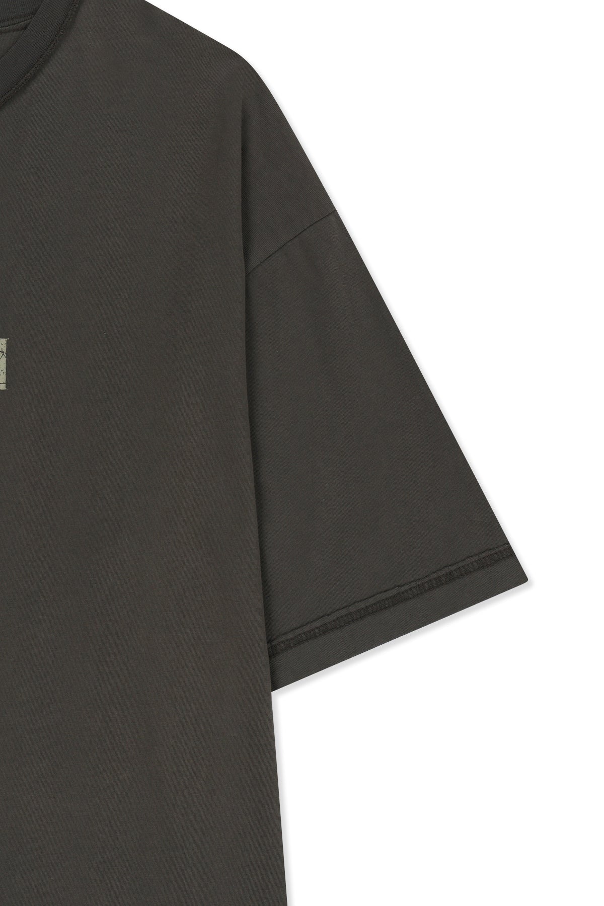 Matin Kim - Vintage Lettering Graffiti Top (Charcoal) product image 4 | TRAB K-Fashion Australia