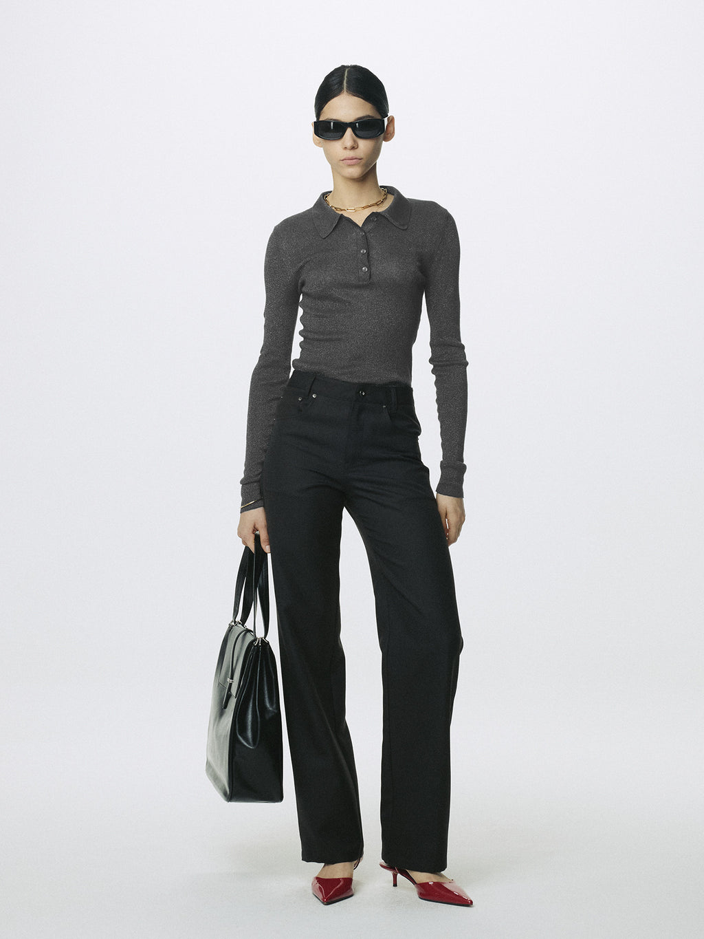 Tonywack - Wool 5 Pocket Straight Pants (Dark Charcoal) product image 7 | TRAB K-Fashion Australia