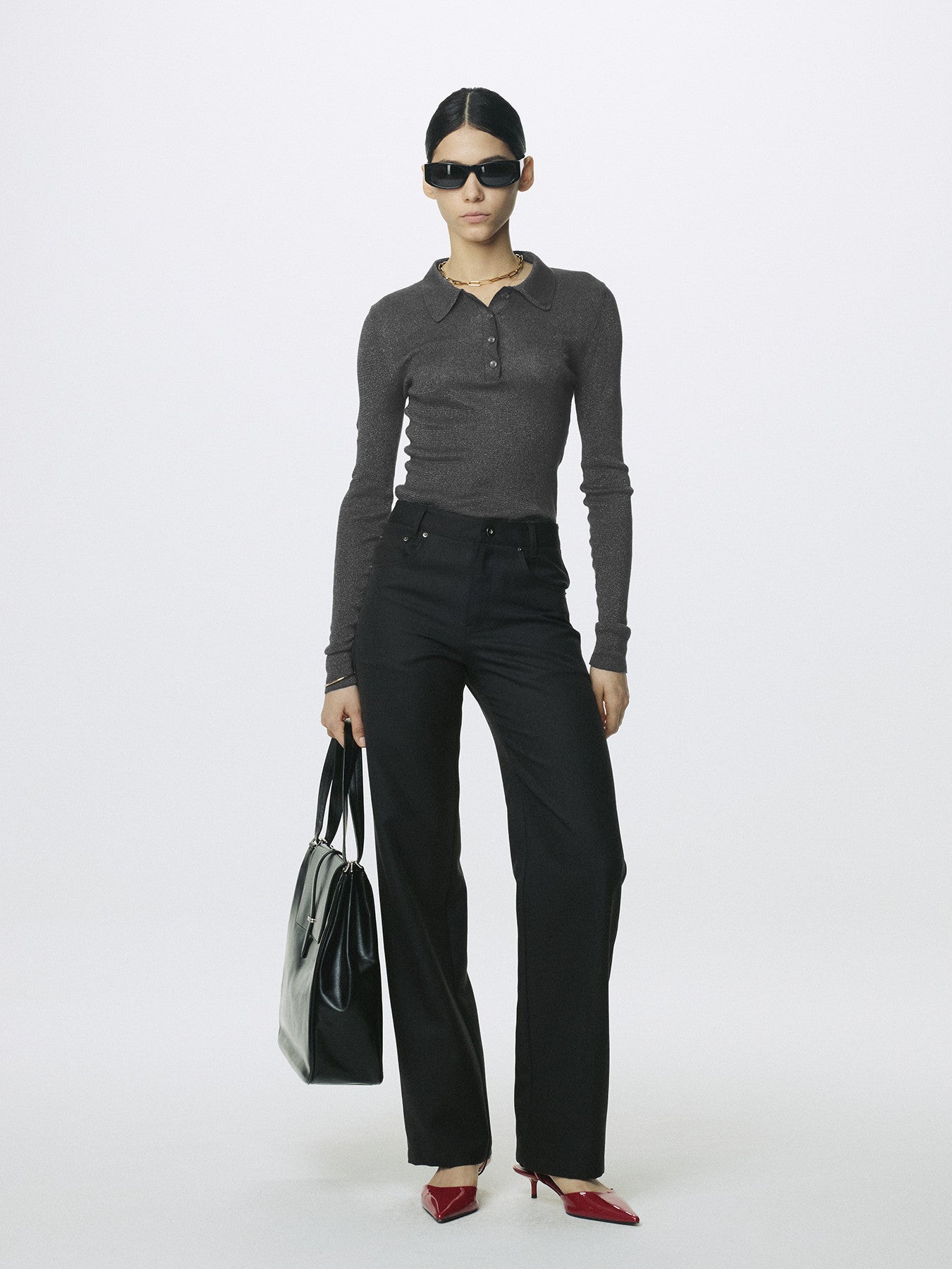 Tonywack - Wool 5 Pocket Straight Pants (Dark Charcoal) product image 7 | TRAB K-Fashion Australia