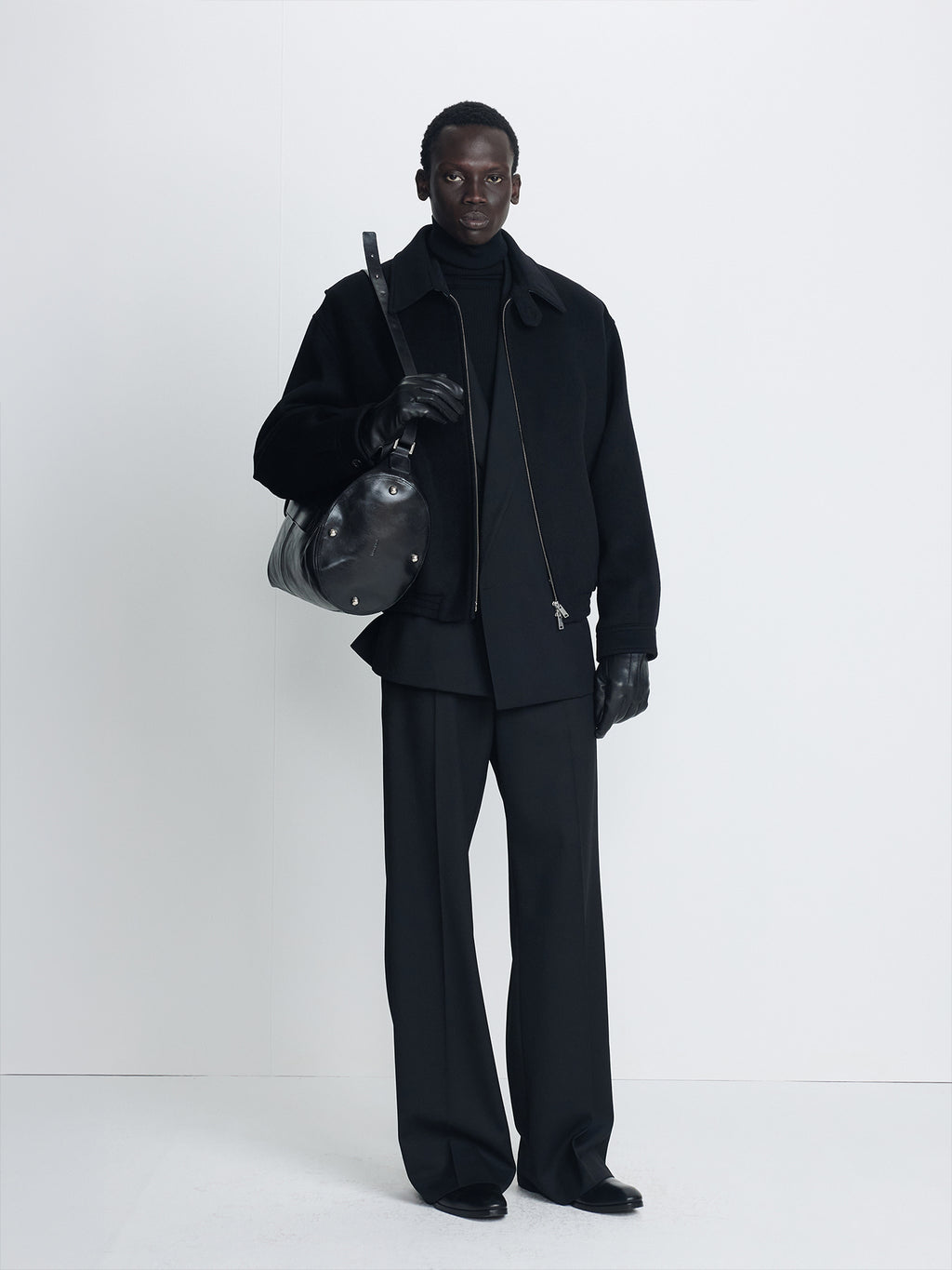 Tonywack - Wool And Silk Blouson Jacket (Black) product image 1 | TRAB K-Fashion Australia