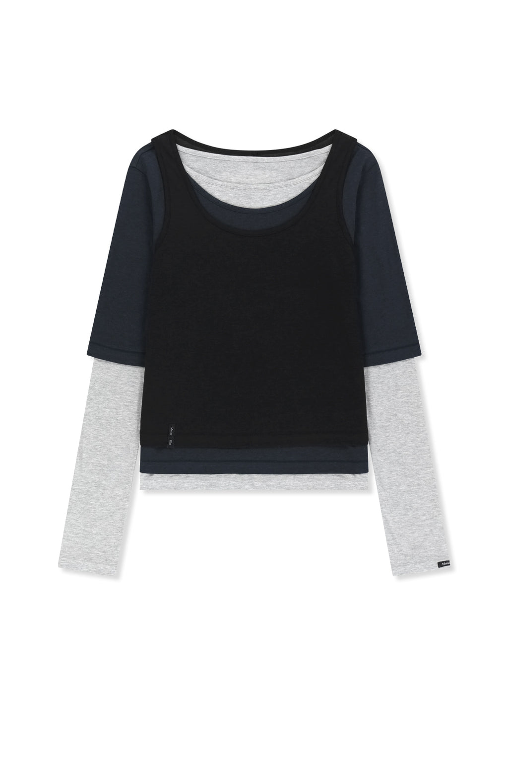 Matin Kim - Triple Layered Multi Way Top (Navy) product image 1 | TRAB K-Fashion Australia