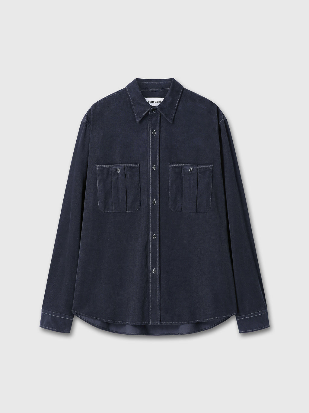Tonywack - Garment-Dyed Corduroy Double Pocket Shirt (Navy) product image 7 | TRAB K-Fashion Australia