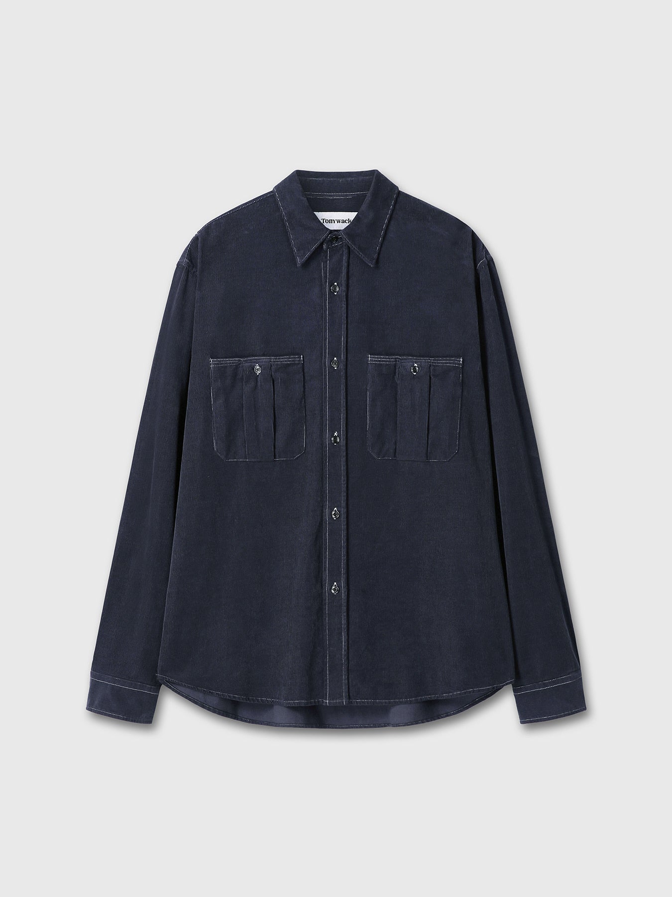 Tonywack - Garment-Dyed Corduroy Double Pocket Shirt (Navy) product image 7 | TRAB K-Fashion Australia
