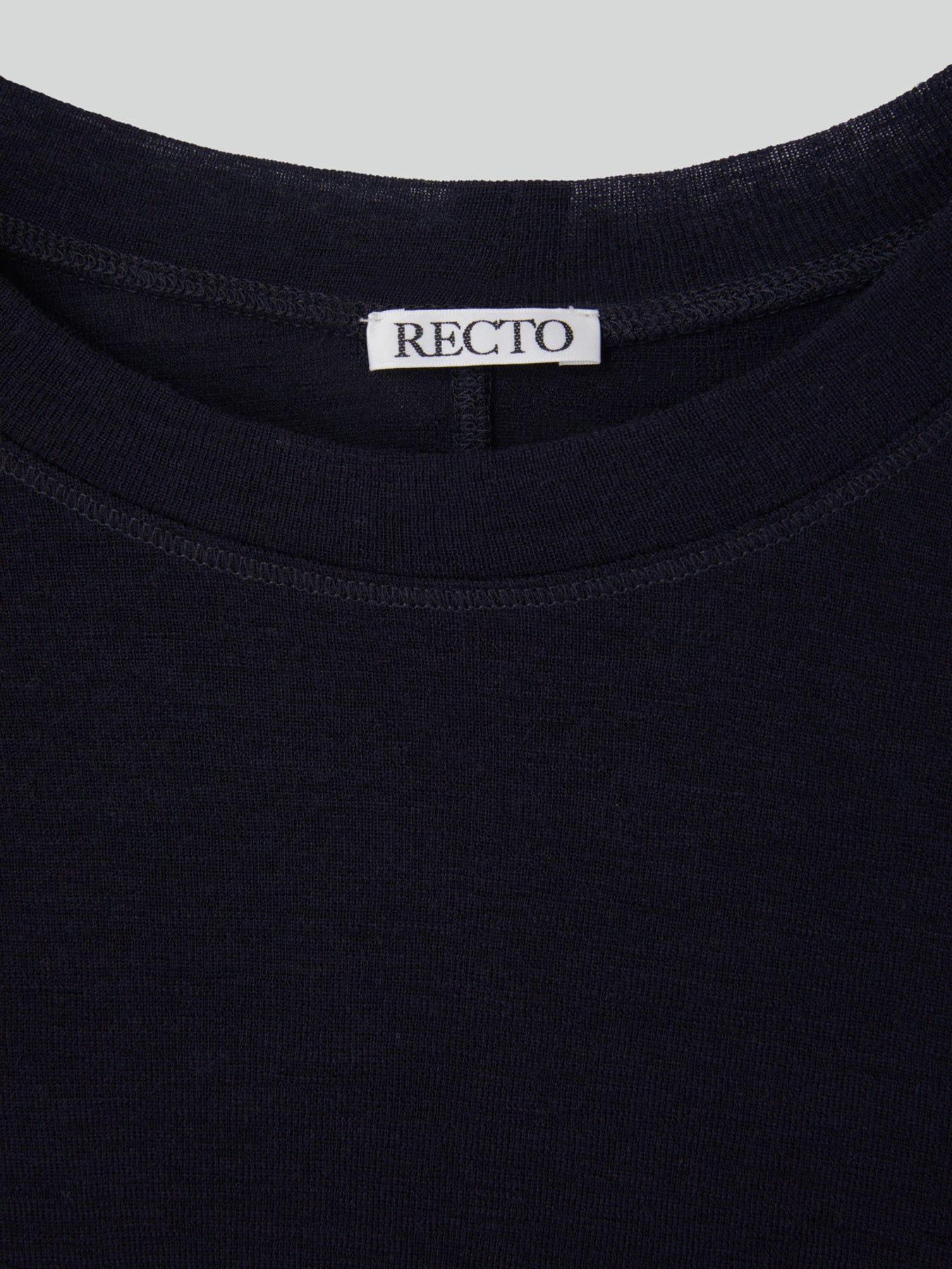 Recto - Slim Fit Wool Jersey T-Shirt (Dark Navy) product image 11 | TRAB K-Fashion Australia