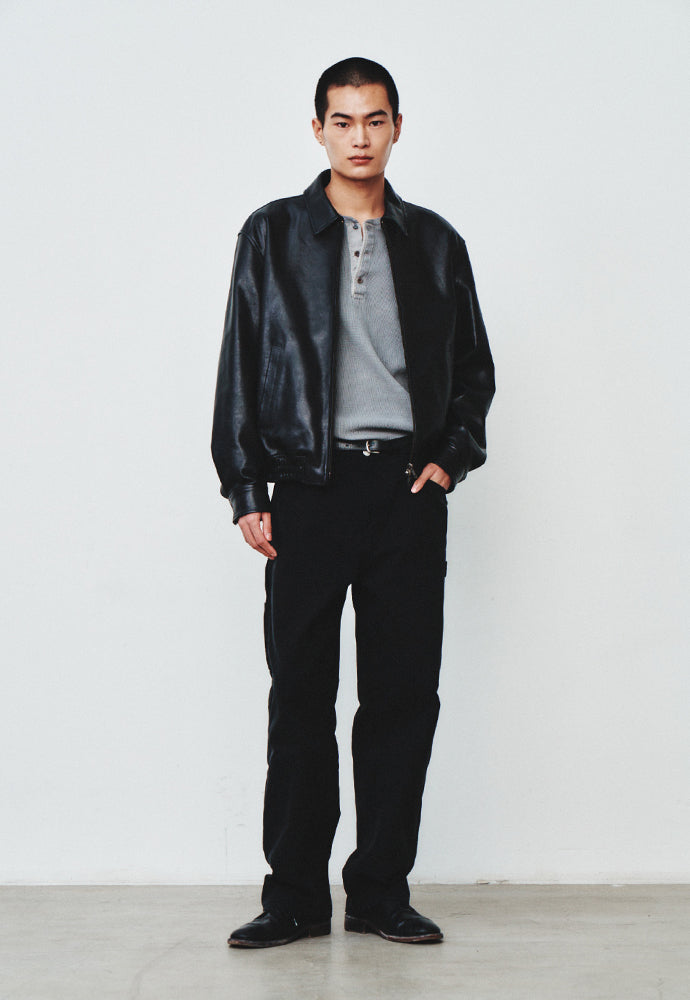 Art if acts - Lambskin Leather Blouson (Black) product image 4 | TRAB K-Fashion Australia