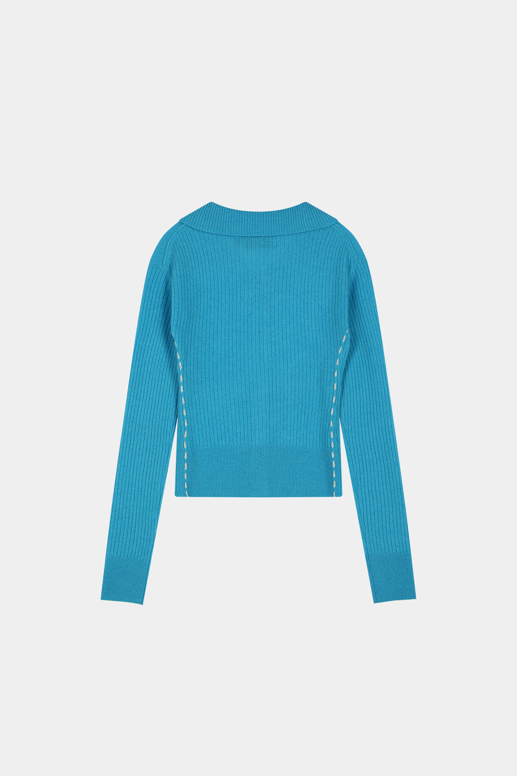 Andersson Bell - Cashmere Hand Stitched Rib Cardigan (Blue) product image 8 | TRAB K-Fashion Australia