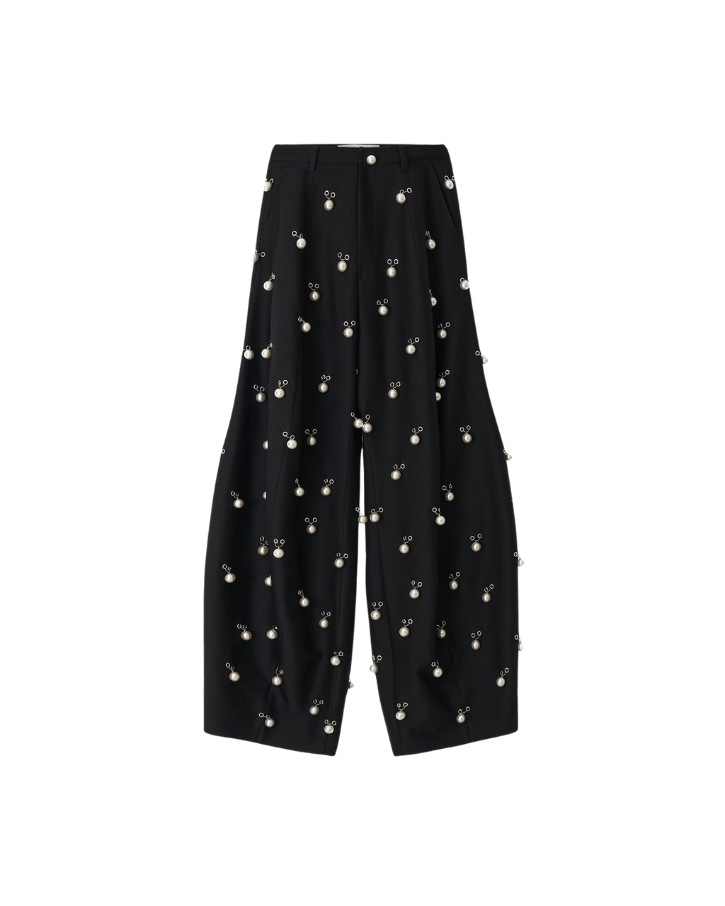 Kimhe Kim - Pearl Embellished Wool-Silk Balloon Trousers (Black) product image 8 | TRAB K-Fashion Australia