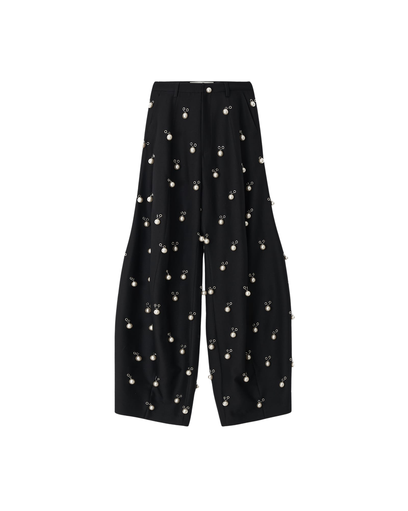 Kimhe Kim - Pearl Embellished Wool-Silk Balloon Trousers (Black) product image 8 | TRAB K-Fashion Australia