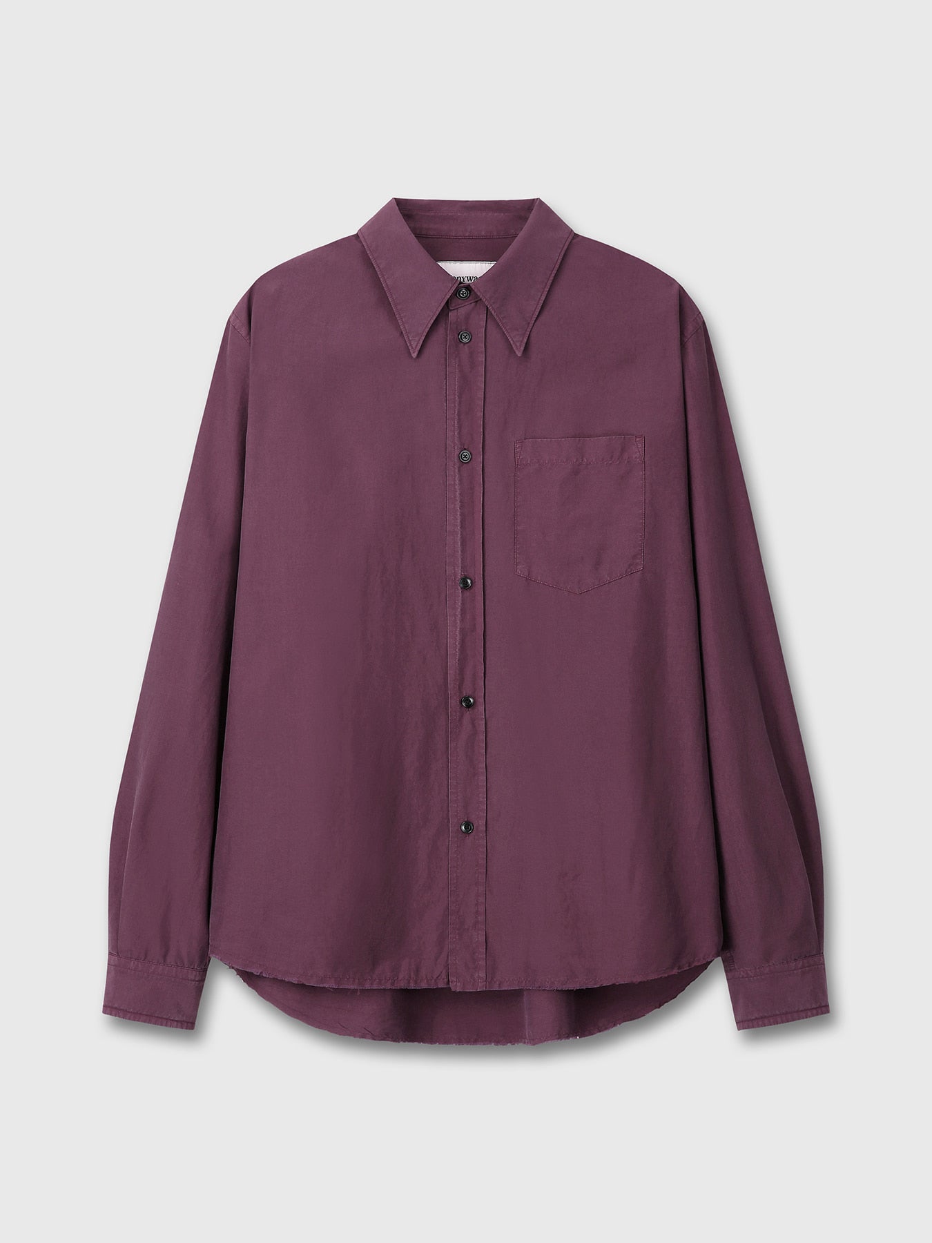 Tonywack - Silk Cotton Garment-Dyed Shirt (Faded Burgundy) product image 8 | TRAB K-Fashion Australia