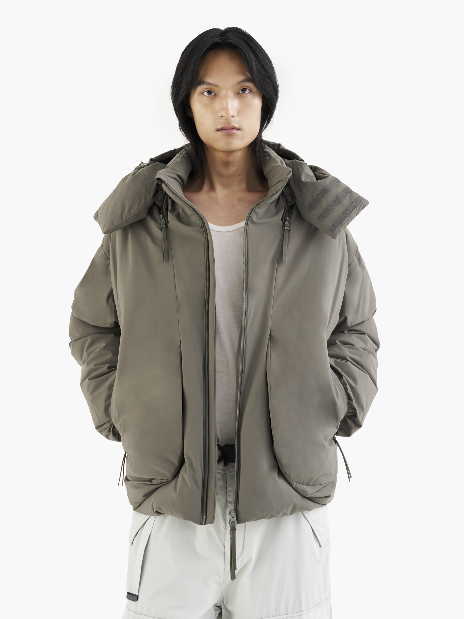 Jiyong Kim - Twisted Down Jacket (Dark Green) product image 2 | TRAB K-Fashion Australia