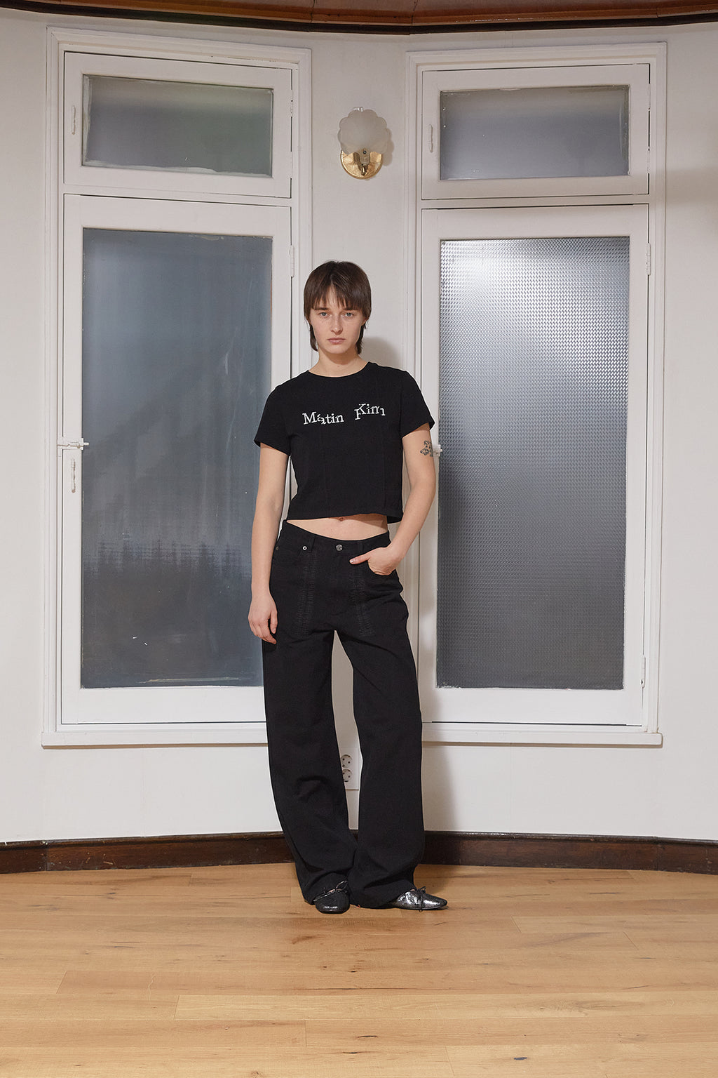 Matin Kim - Stitch Point Washed Cotton Pants (Black) product image 7 | TRAB K-Fashion Australia