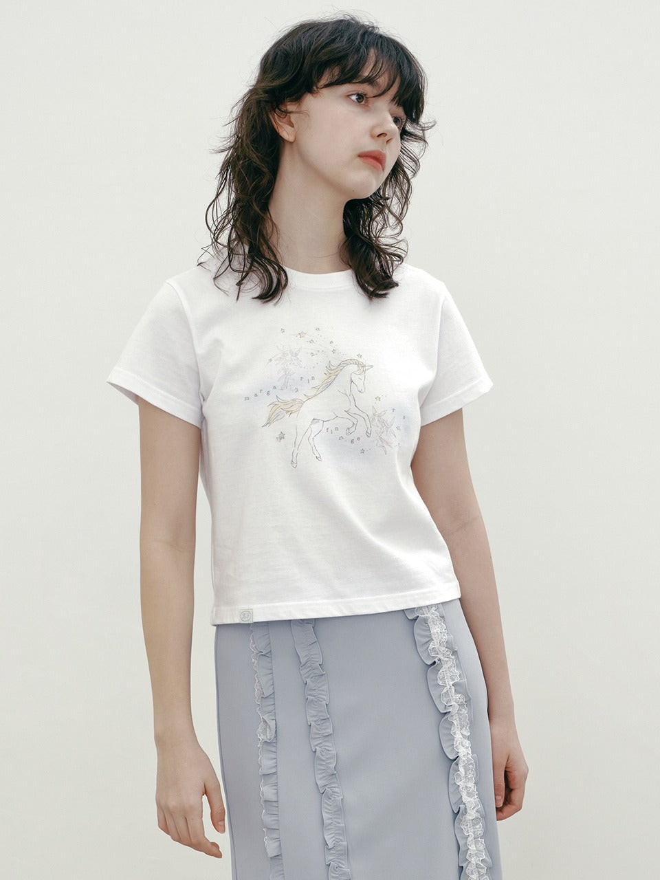 Margarin Fingers - Unicorn T-Shirt (White) product image 1 | TRAB K-Fashion Australia