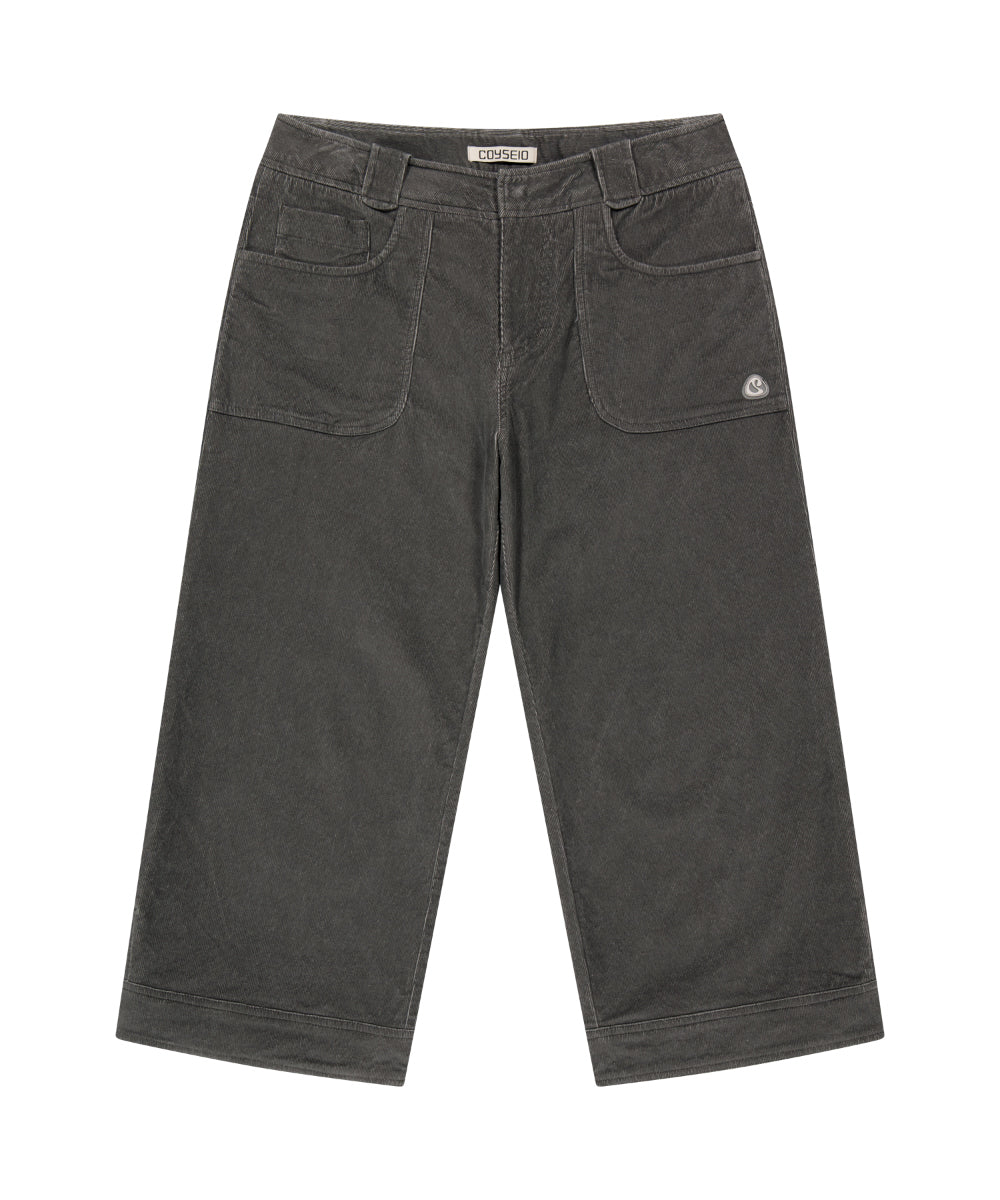 Coyseio - Rustic Corduroy Capri Pants (Charcoal) product image 9 | TRAB K-Fashion Australia