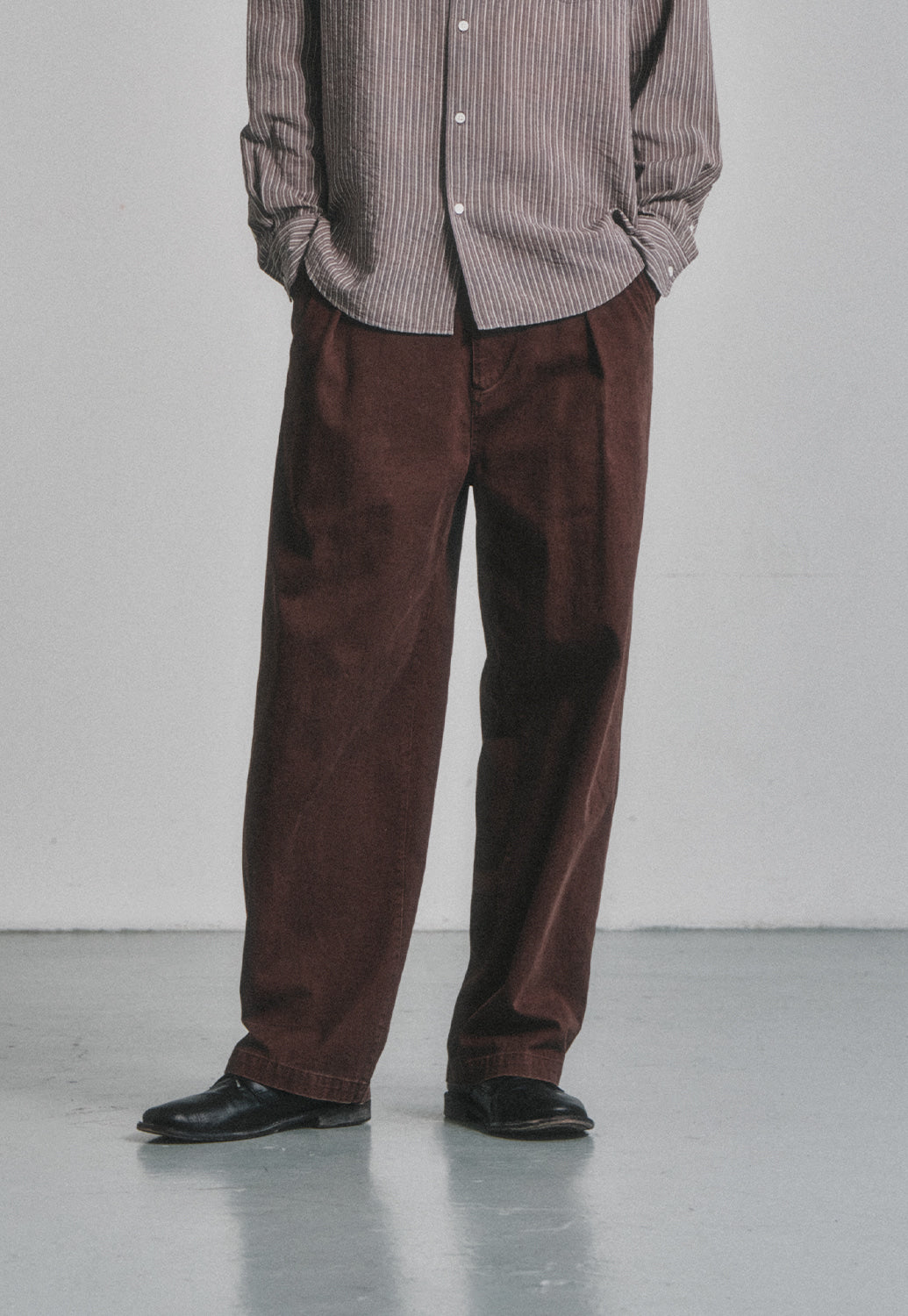 Art if acts - One Tuck Chino Pants (Brown) product image 4 | TRAB K-Fashion Australia