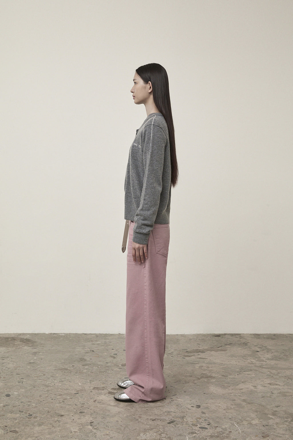 Matin Kim - Color Point Washed Denim Pants (Pink) product image 6 | TRAB K-Fashion Australia