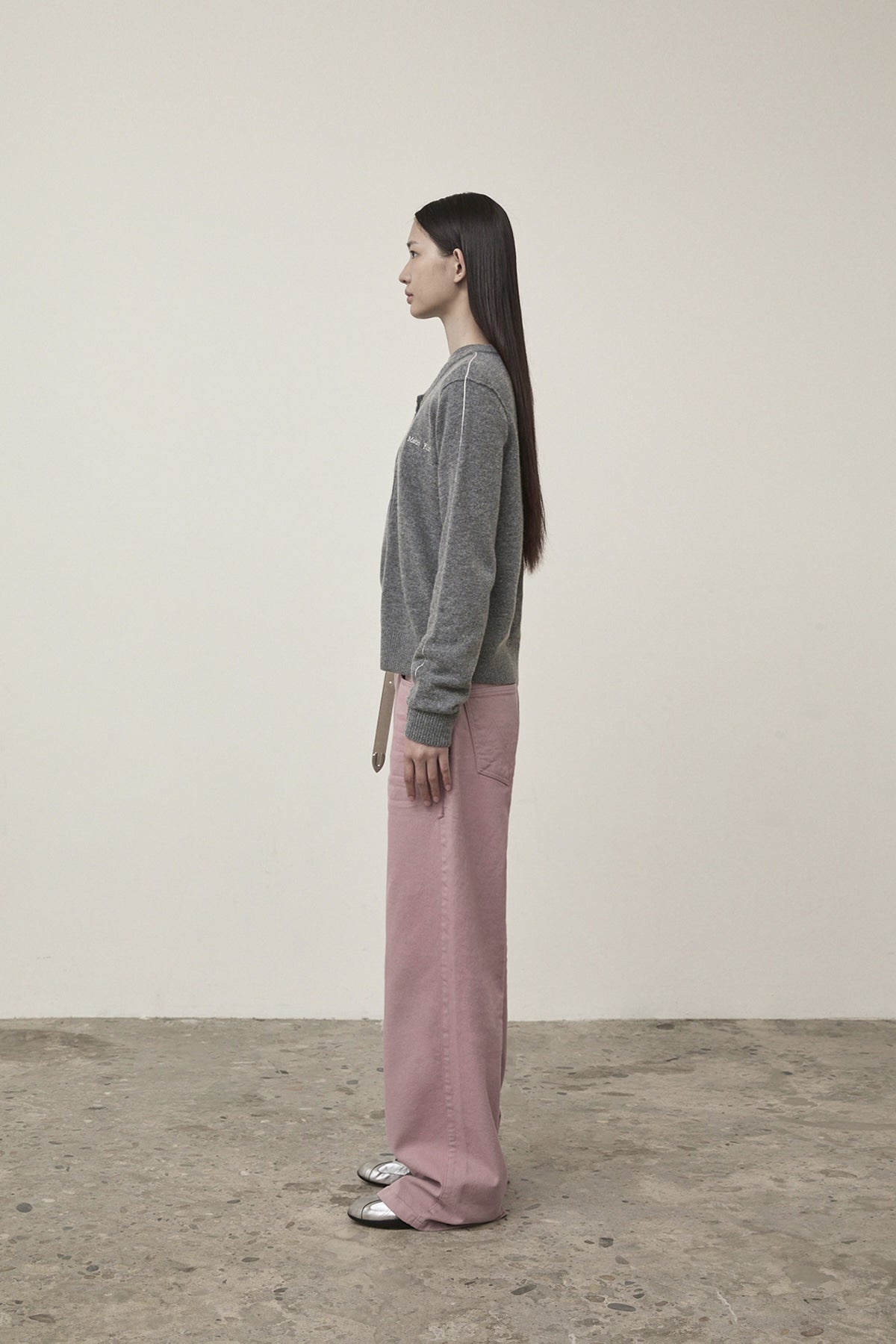 Matin Kim - Color Point Washed Denim Pants (Pink) product image 6 | TRAB K-Fashion Australia