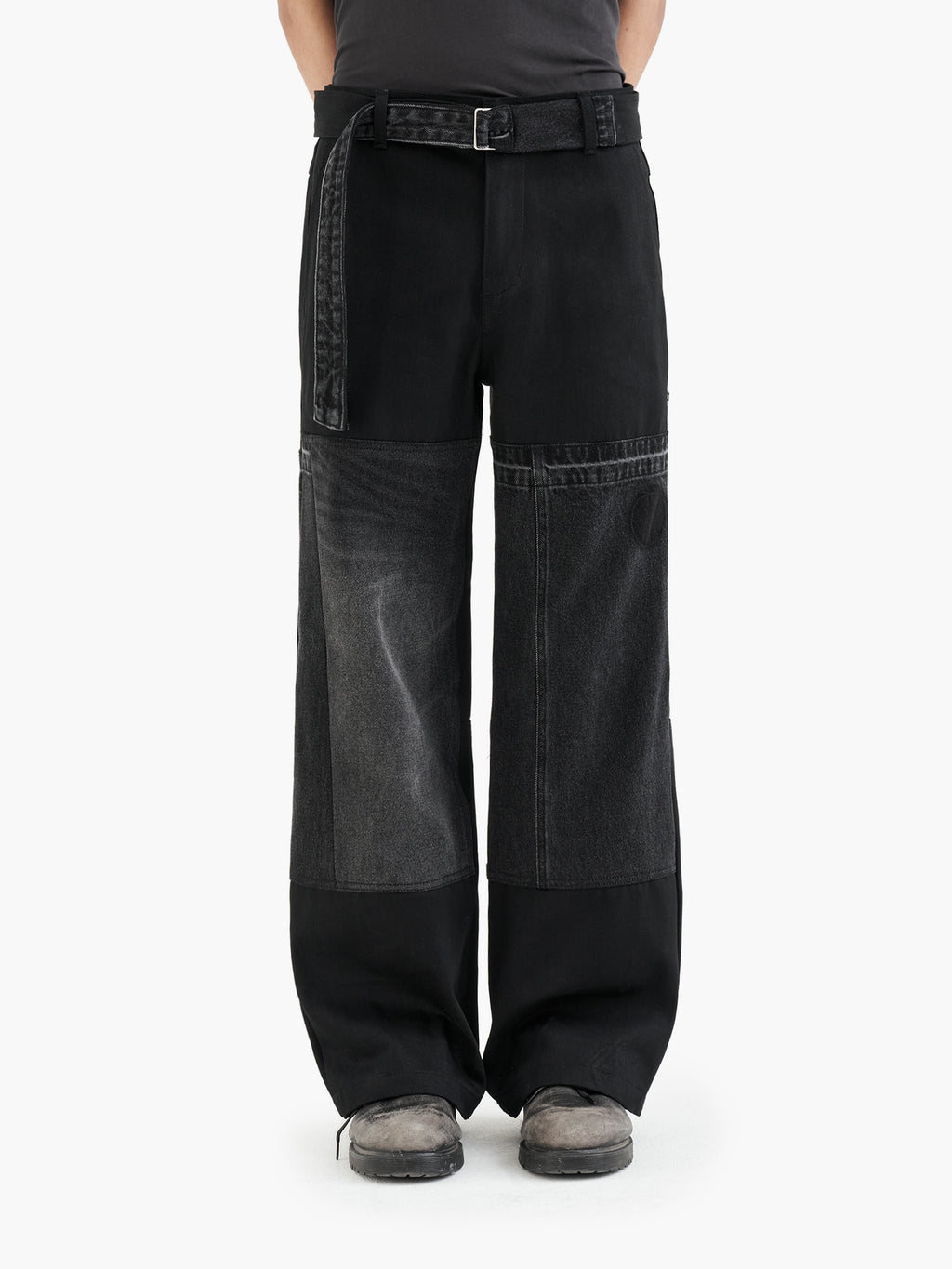 Jiyong Kim - Re-worked Denim Trousers (Black) product image 2 | TRAB K-Fashion Australia