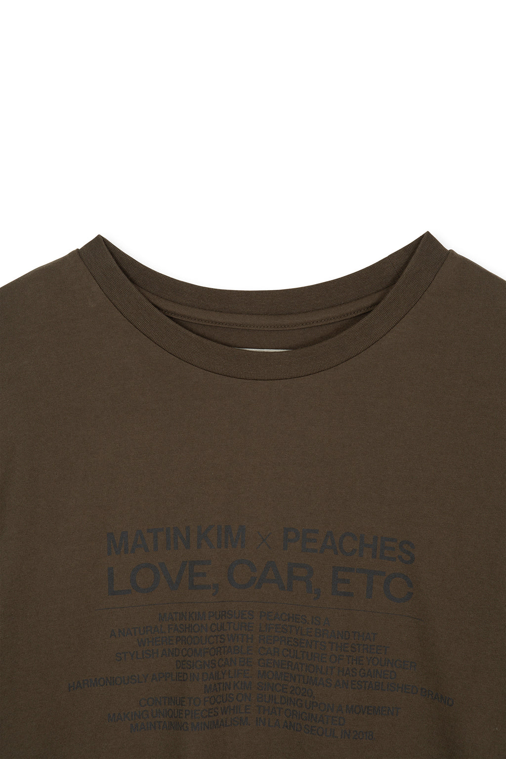 Matin Kim - Peaches Love Car Etc Graphic Top (Khaki) product image 4 | TRAB K-Fashion Australia