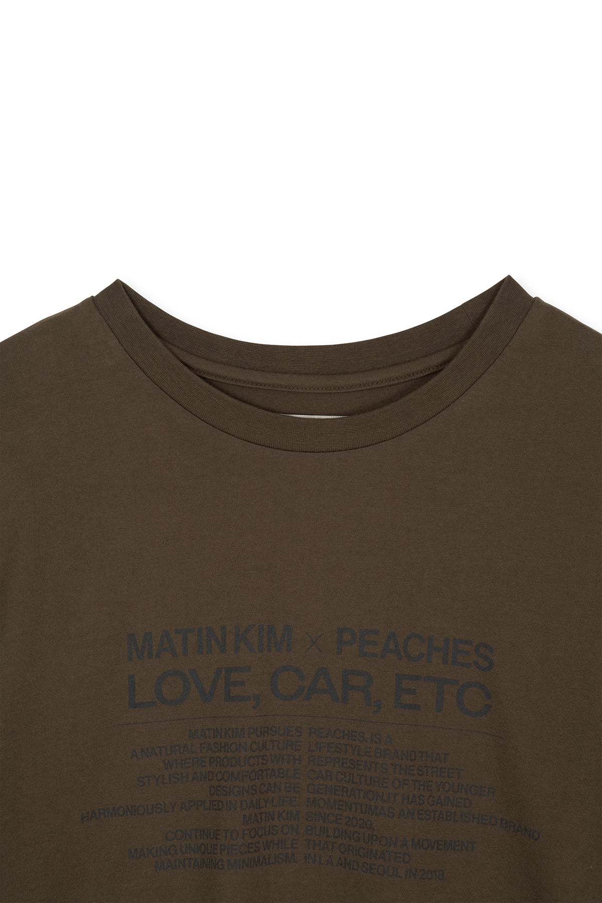 Matin Kim - Peaches Love Car Etc Graphic Top (Khaki) product image 4 | TRAB K-Fashion Australia