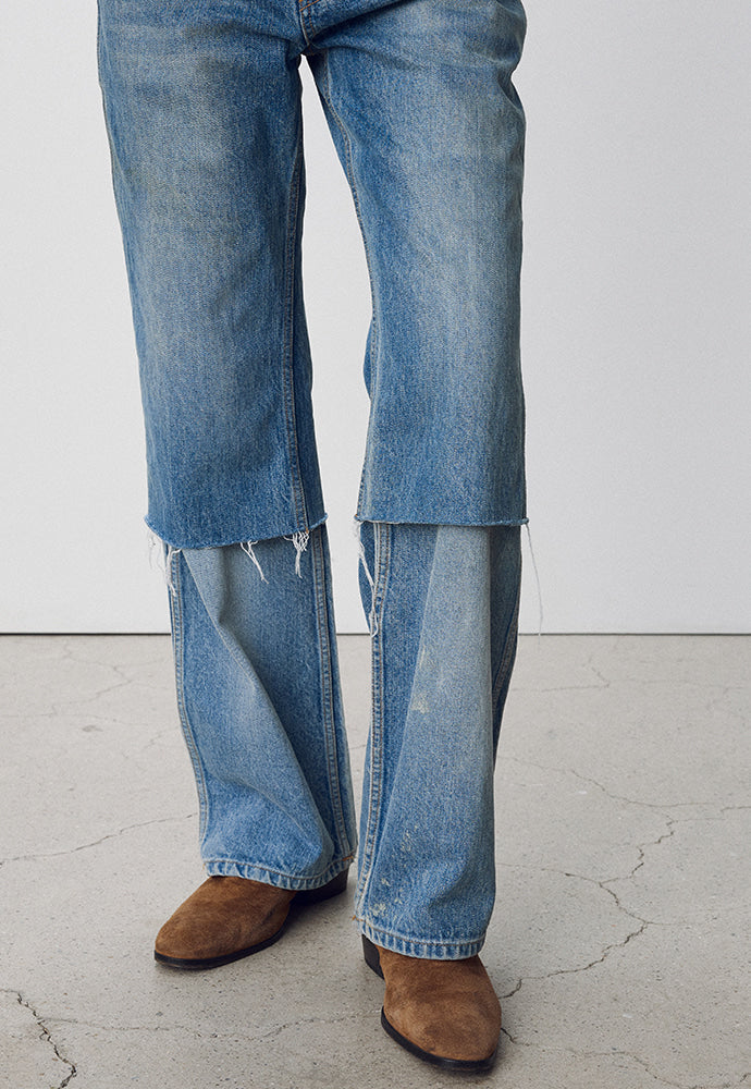 Tonywack - Layered Denim Jeans (Washed Blue) product image 5 | TRAB K-Fashion Australia