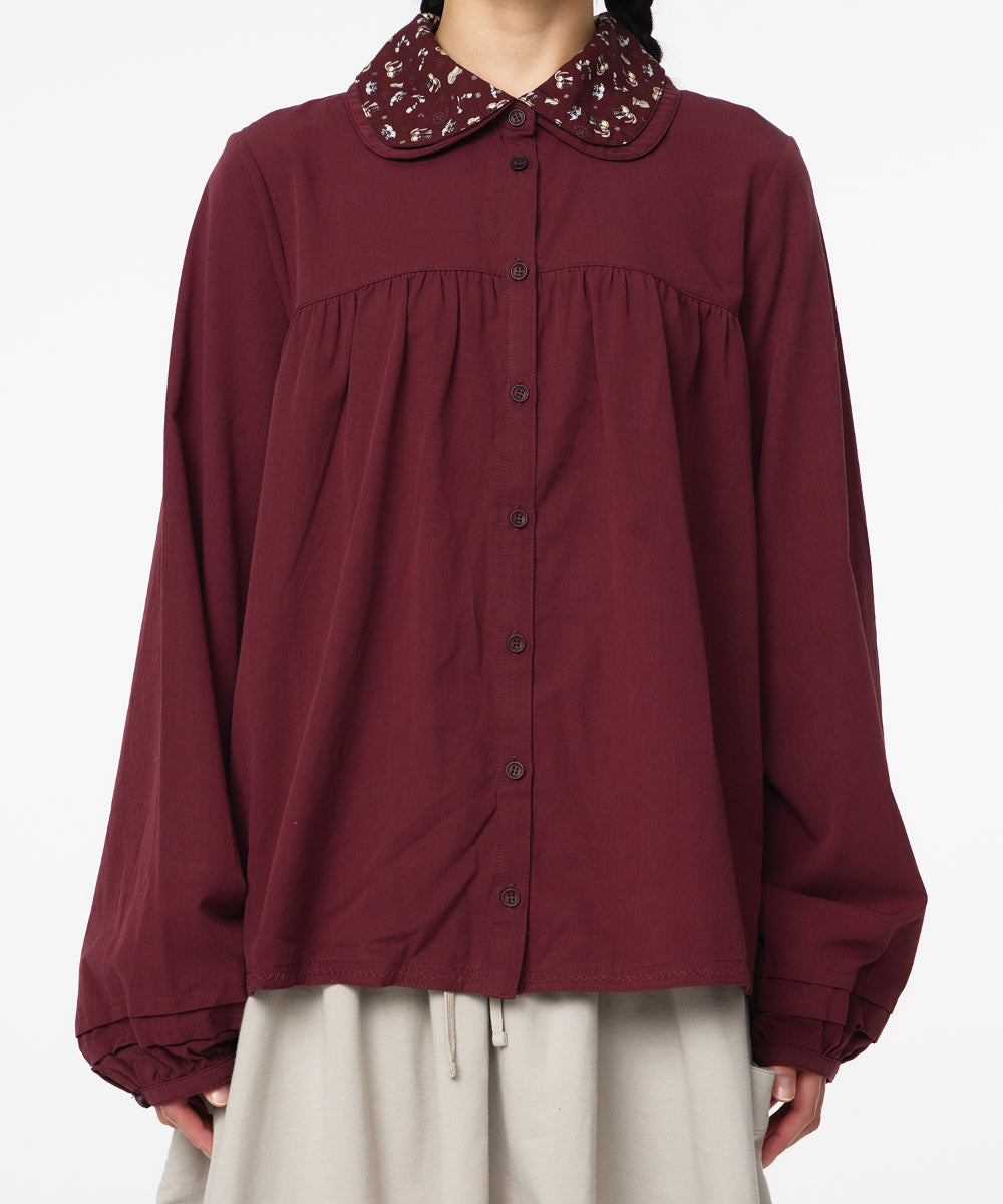 Coyseio - Graphic Round Collar Shirt (Wine) product image 7 | TRAB K-Fashion Australia