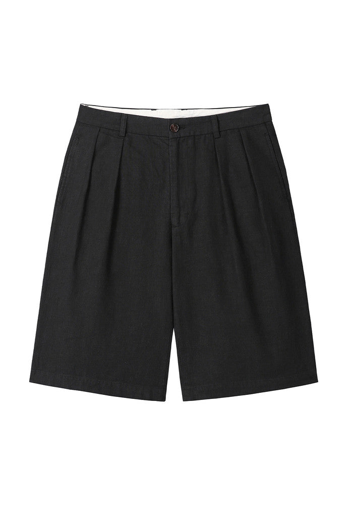 Art if acts - Washed Linen Bermuda Shorts (Black) product image 6 | TRAB K-Fashion Australia
