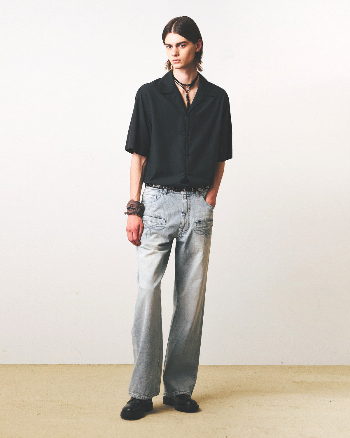 Eastlogue - Loiter Half Shirts (Charcoal) product image 1 | TRAB K-Fashion Australia