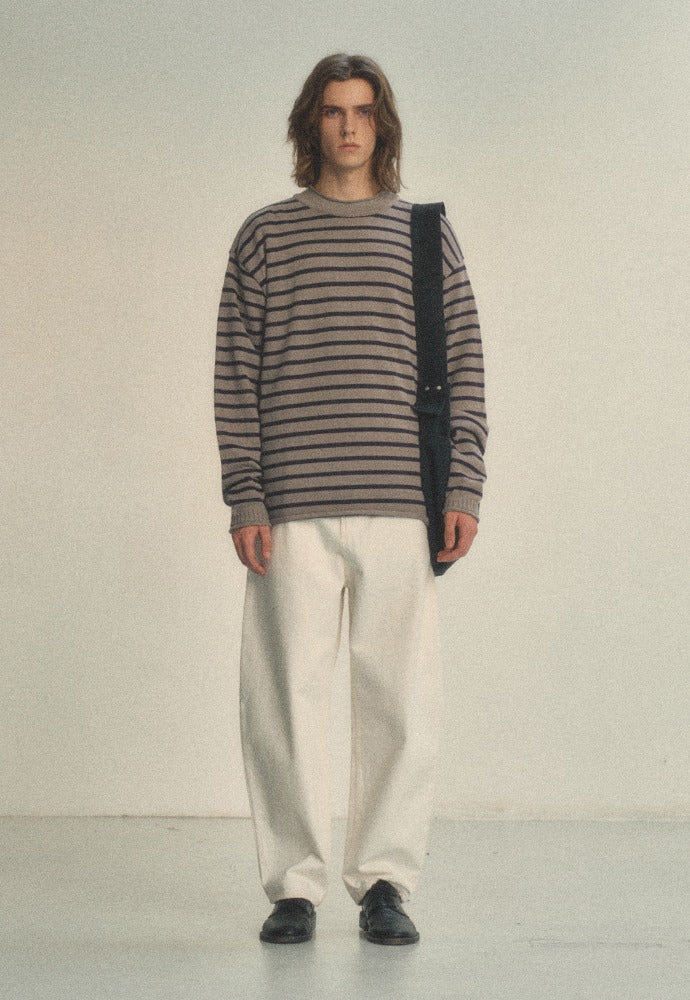Art if acts - Roll up Pullover Knit (Truffle) product image 1 | TRAB K-Fashion Australia
