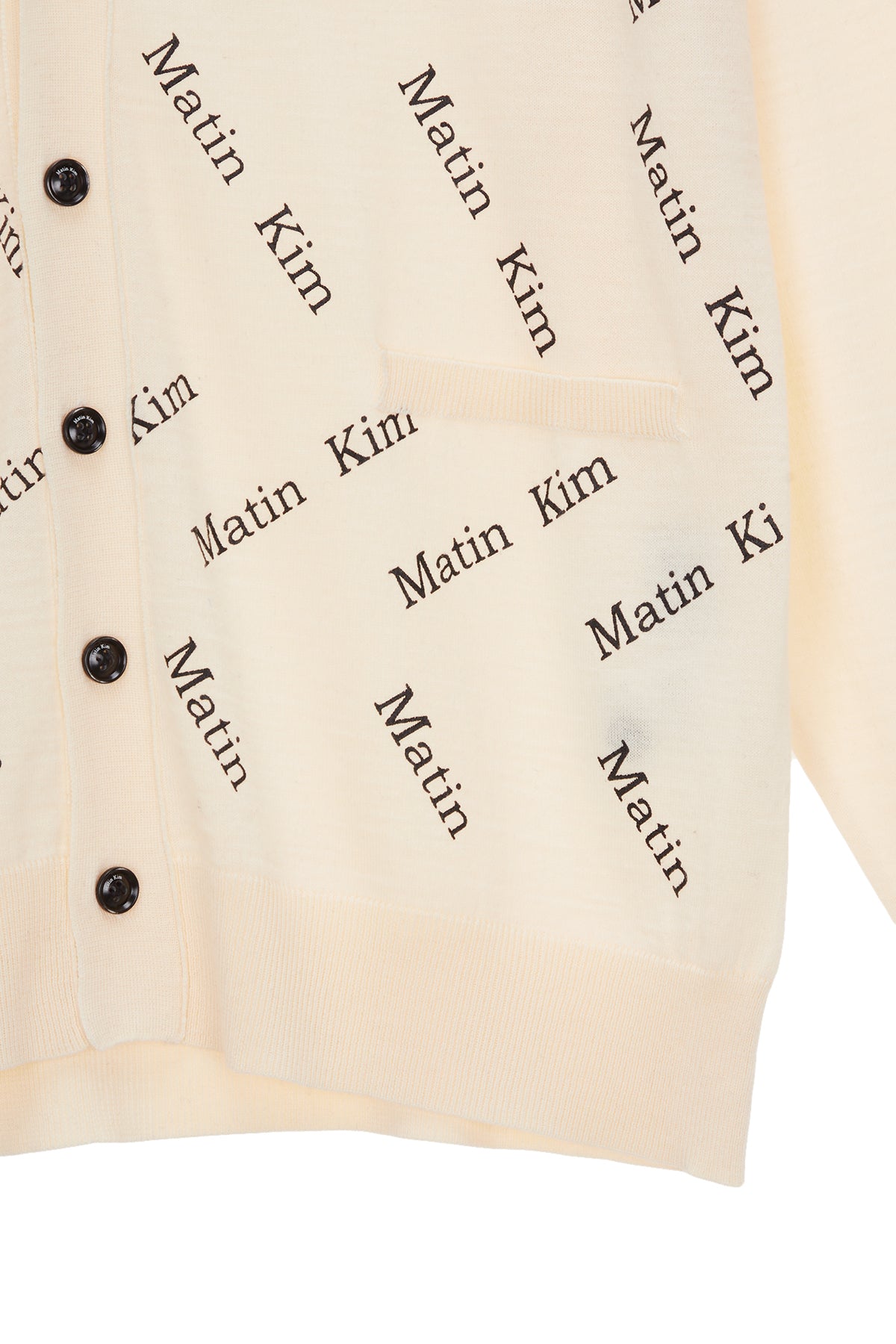 Matin Kim - Matin Zigzag Print Cardigan (Ivory) product image 4 | TRAB K-Fashion Australia