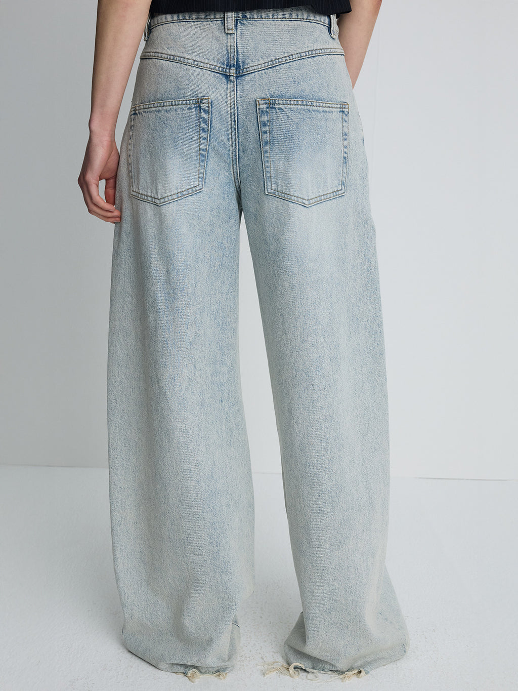 Tonywack - Distressed Wide-Leg Denim Jeans (Washed Light Blue) product image 8 | TRAB K-Fashion Australia