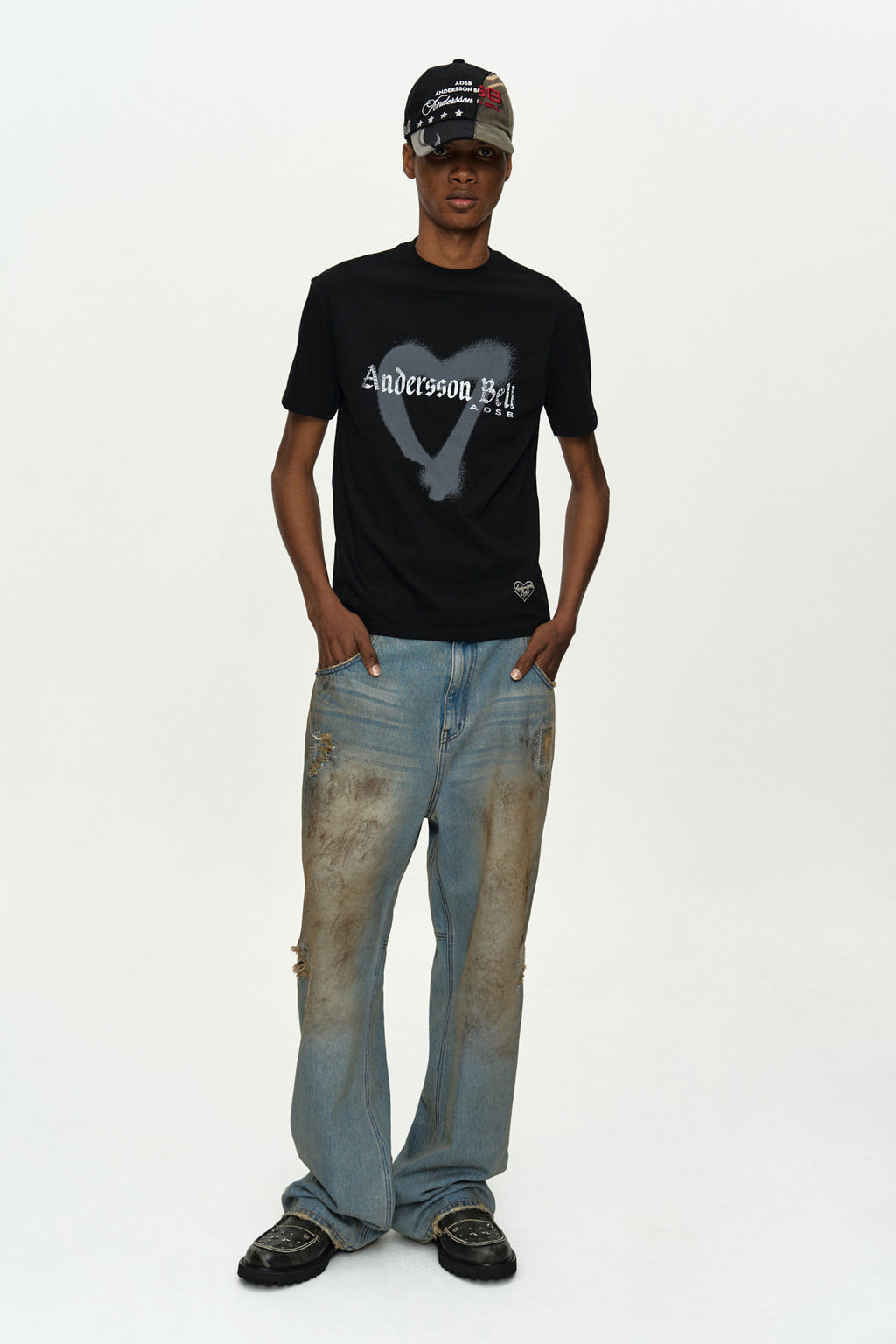 Andersson Bell - Unisex Destroyed Wide-Leg Jeans (Blue) product image 9 | TRAB K-Fashion Australia