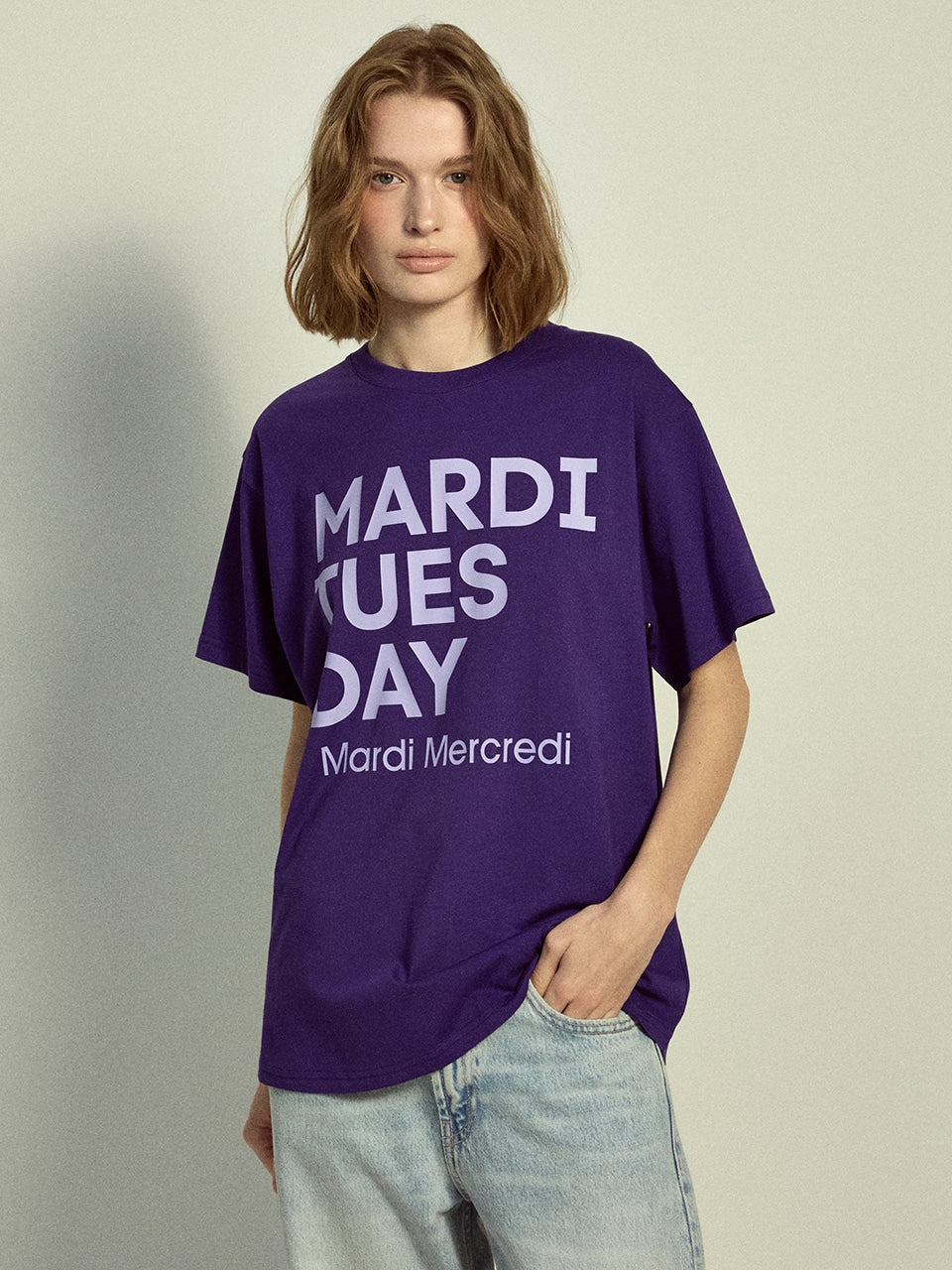 Mardi Mercredi - Tshirt Du Mardi (Purple Lavender) product image 1 | TRAB K-Fashion Australia