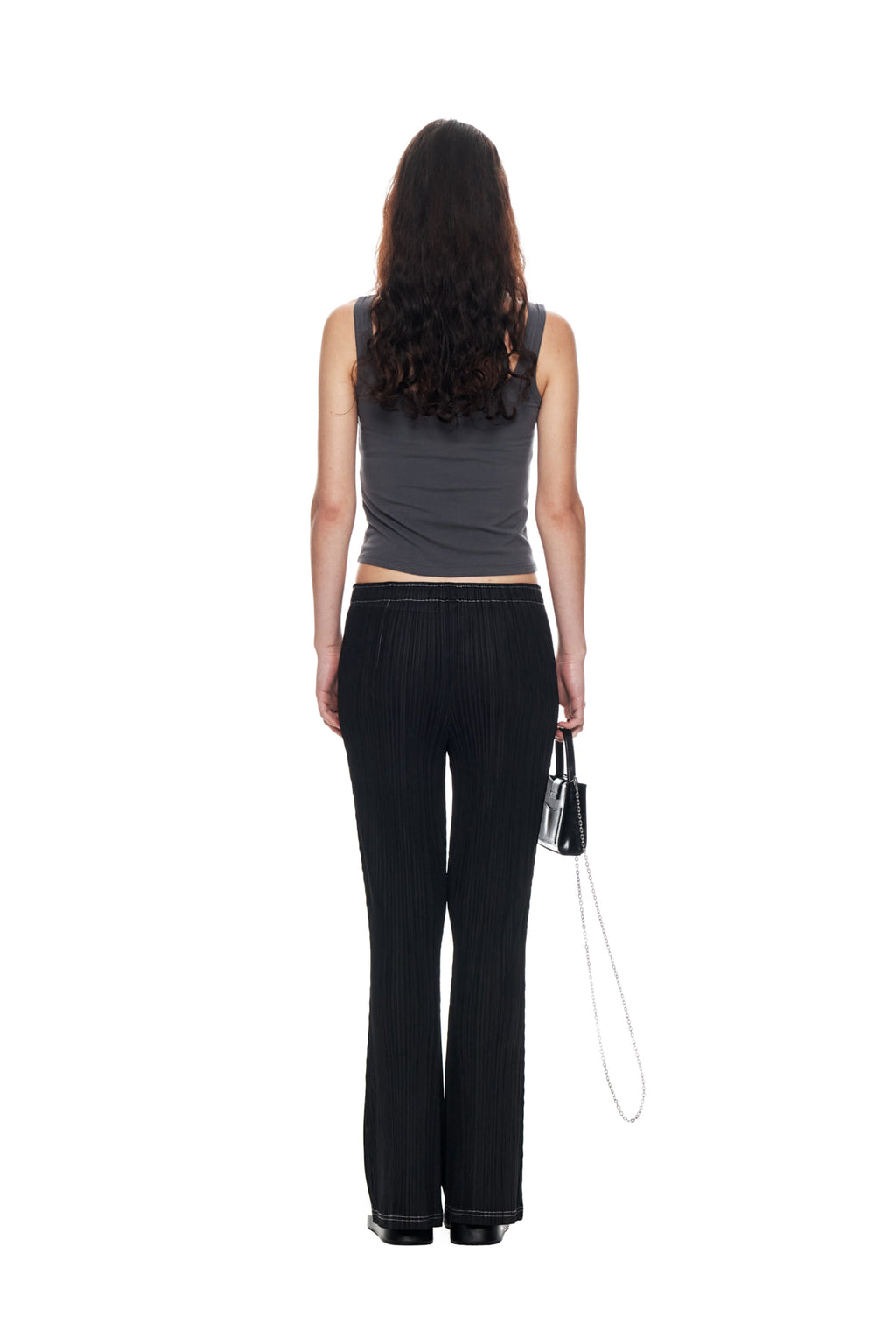 Matin Kim - Pleats Stitch Layered Pants (Black) product image 7 | TRAB K-Fashion Australia