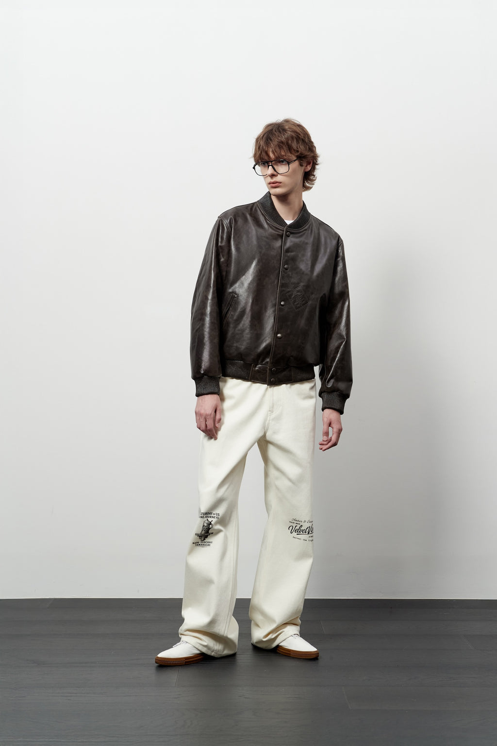 Stu - Stamped Lamb Skin Leather Jacket (Brown) product image 5 | TRAB K-Fashion Australia