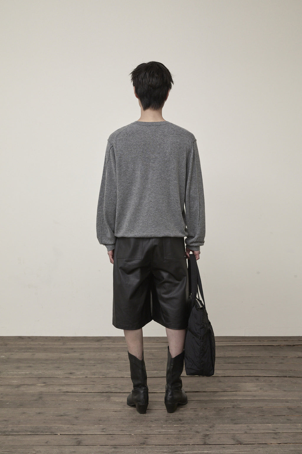 Matin Kim - Cashmere Blended Round Knit Pullover (Grey) product image 12 | TRAB K-Fashion Australia