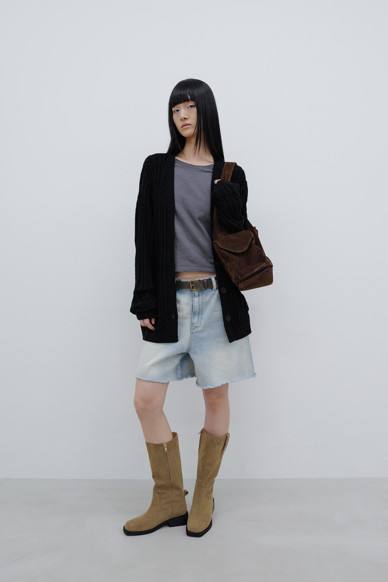 Deinet - Deinet Cable Cardigan (Black) product image 4 | TRAB K-Fashion Australia