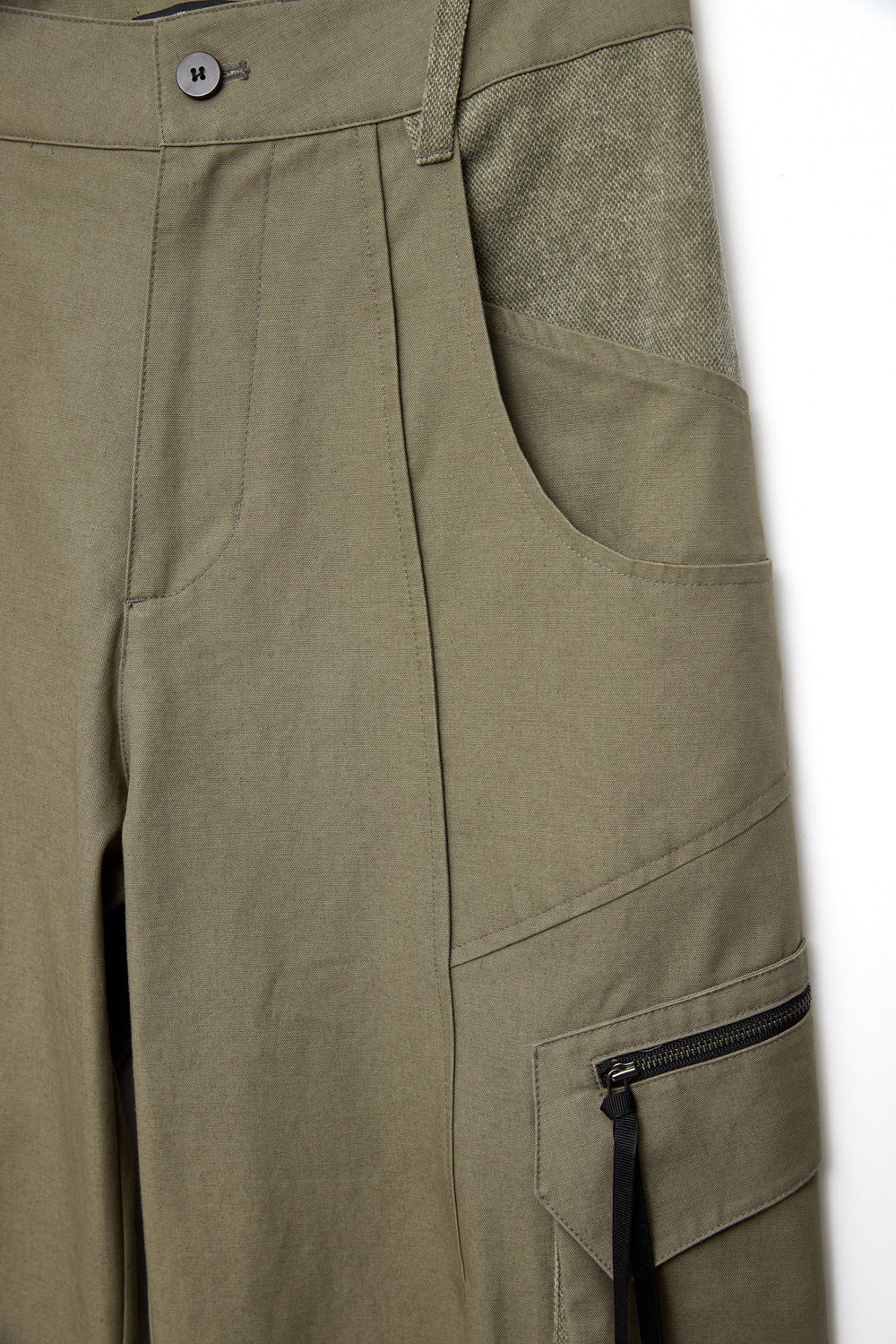Hatchingroom - Darted Cargo Pants (Dark Beige) product image 2 | TRAB K-Fashion Australia