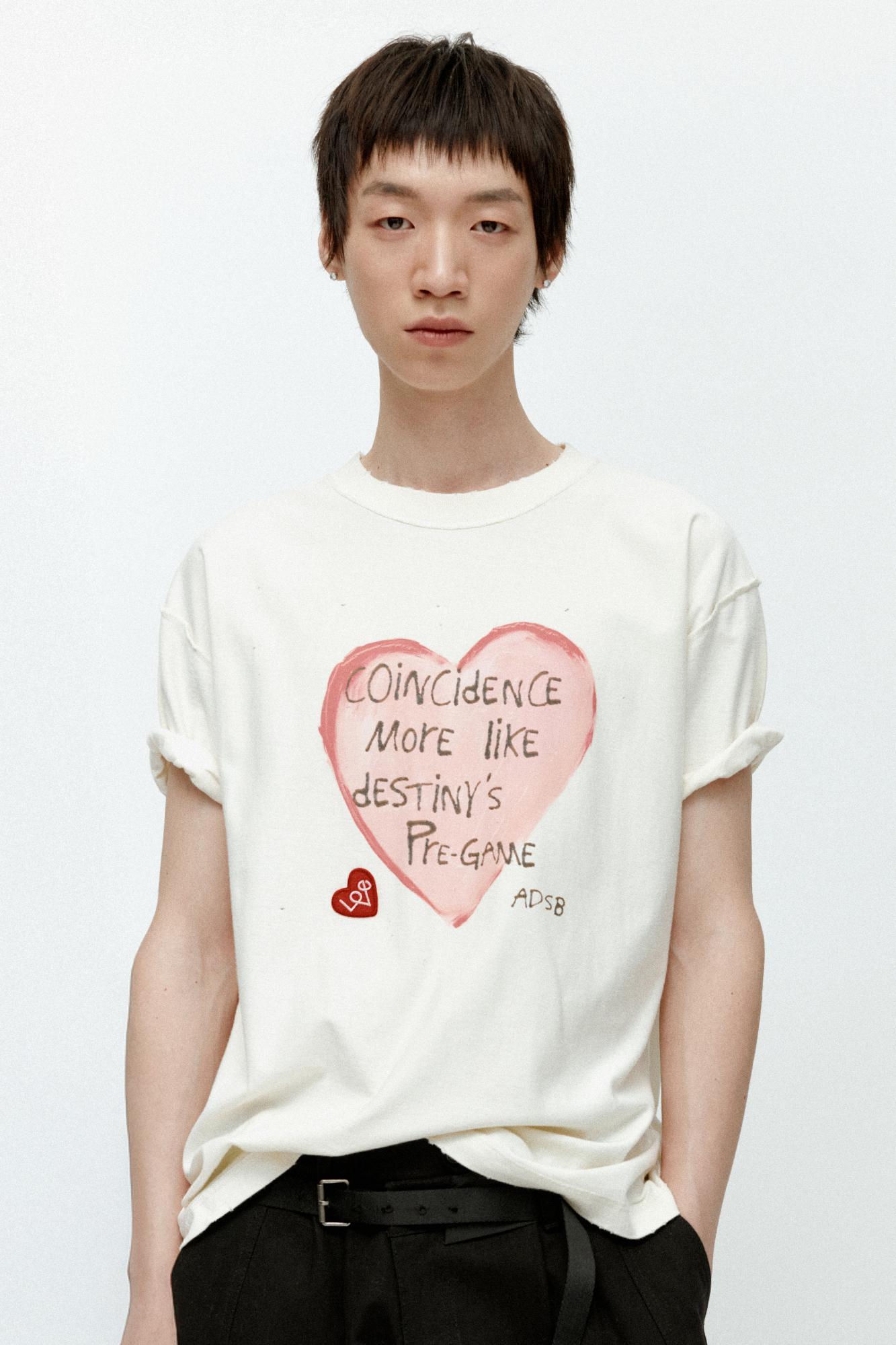 Andersson Bell - Unisex Heart Message T-Shirt (Ecru) product image 3 | TRAB K-Fashion Australia